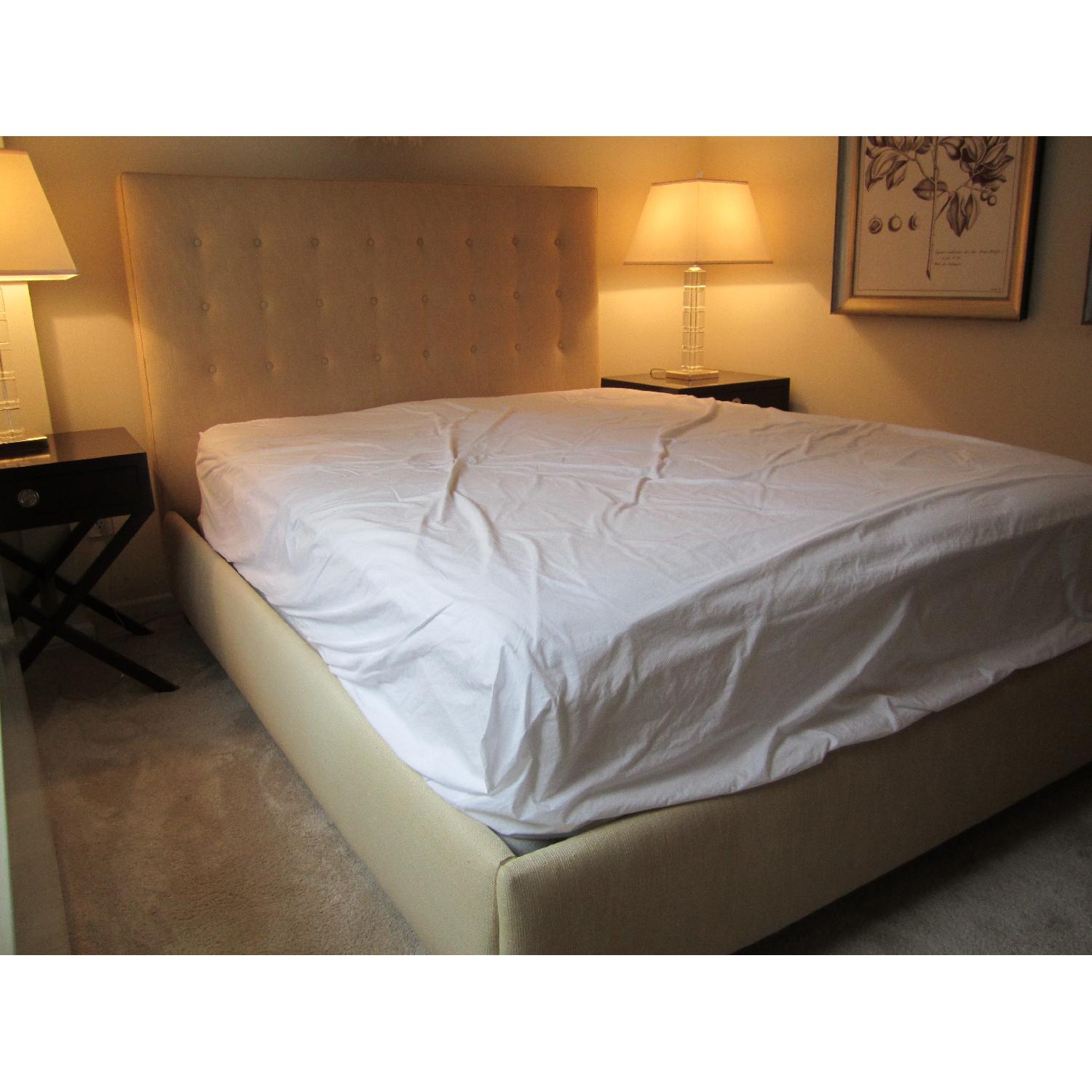 Pottery Barn Tufted Queen Bed - image-3
