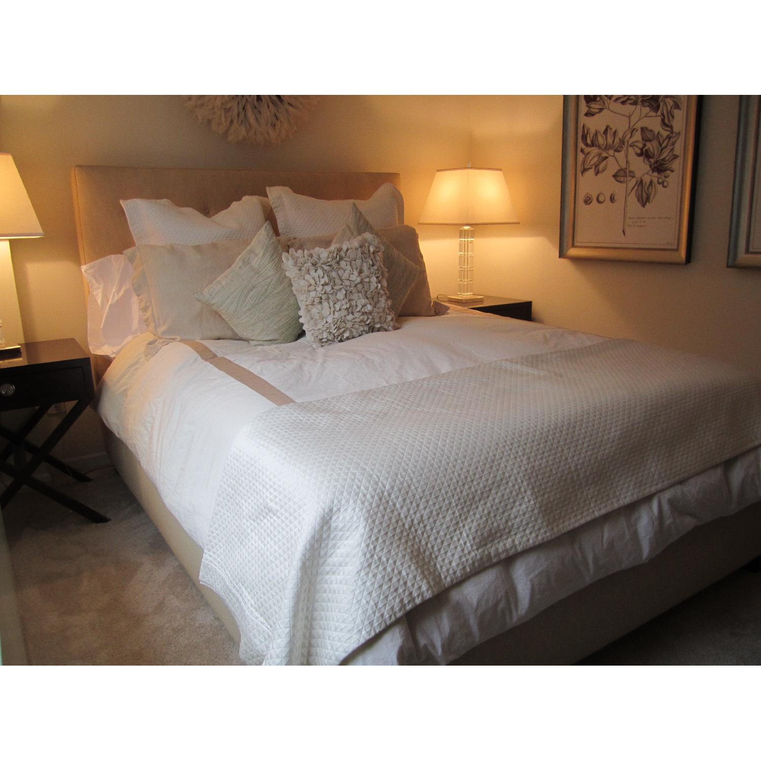 Pottery Barn Tufted Queen Bed AptDeco