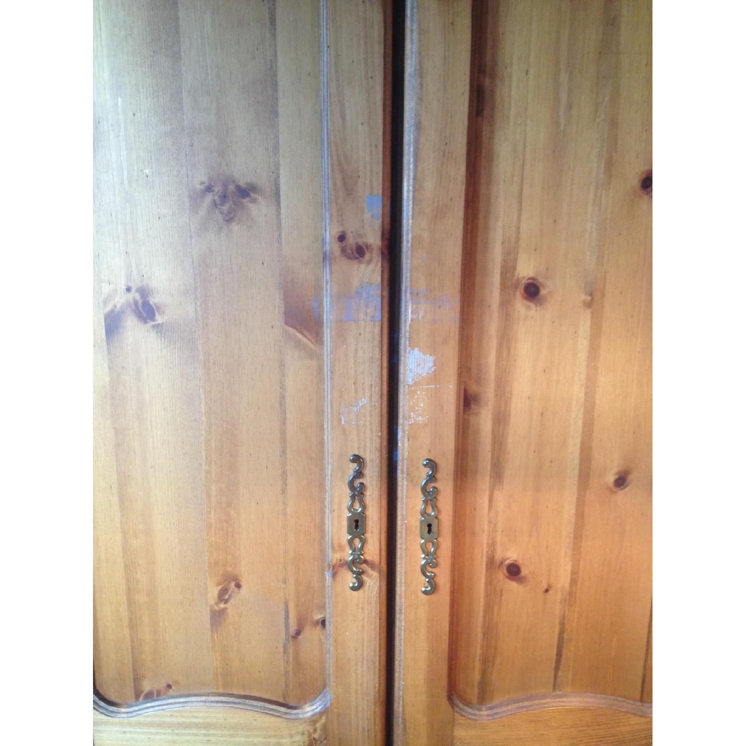 French Country Pine Armoire - image-1