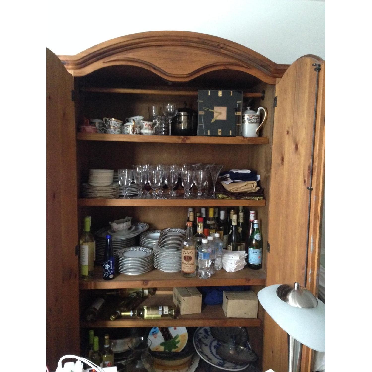 French Country Pine Armoire - image-9