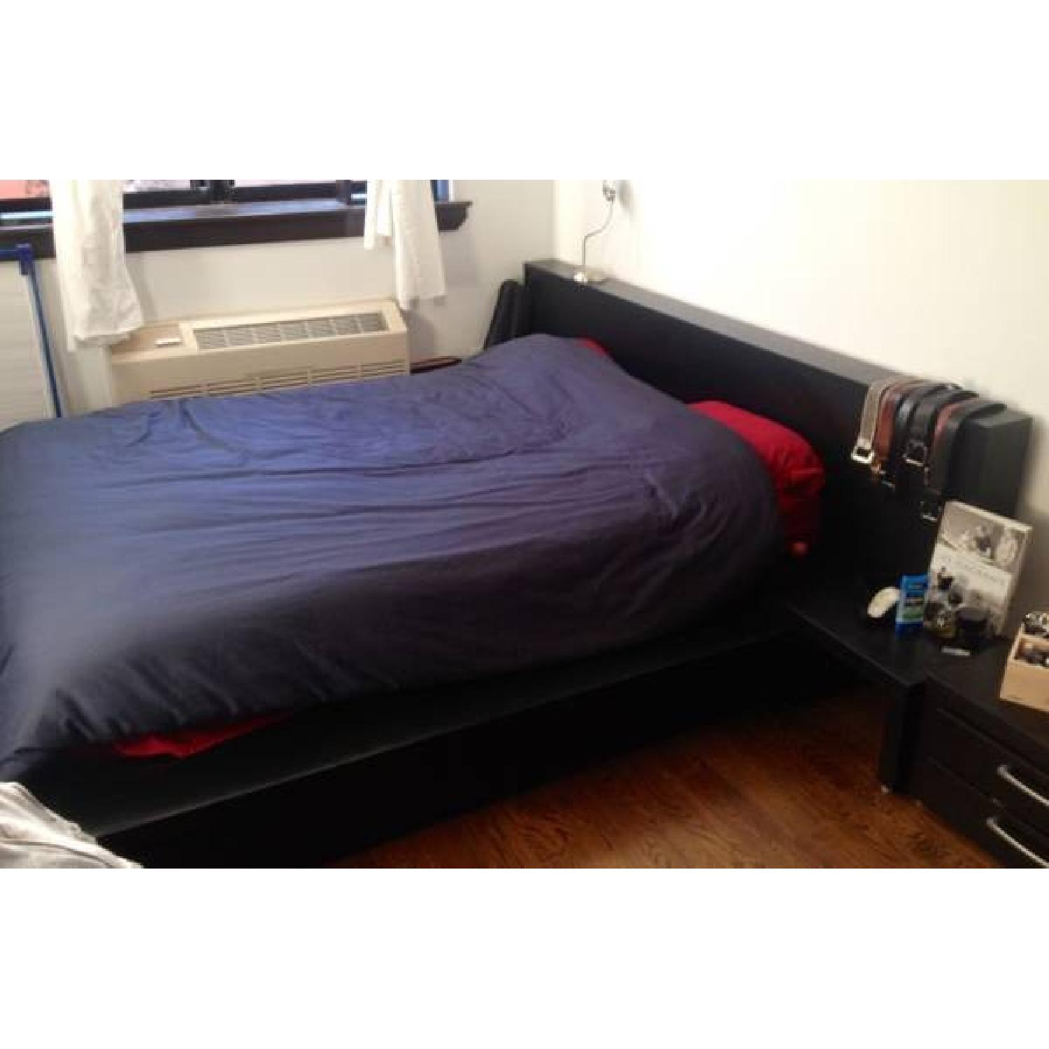 BoConcept Queen Dark Wood Bed Frame - image-1