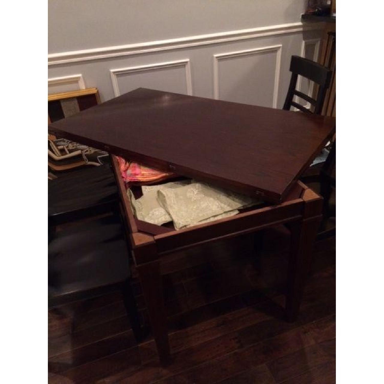 Crate & Barrel Extendable Dining Table with Storage - image-3