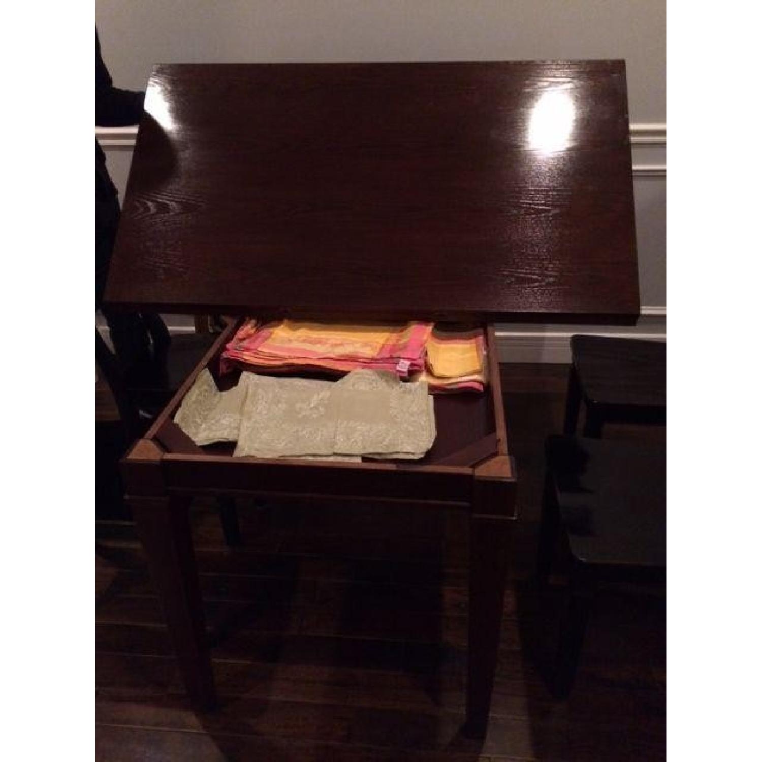 Crate & Barrel Extendable Dining Table with Storage - image-4