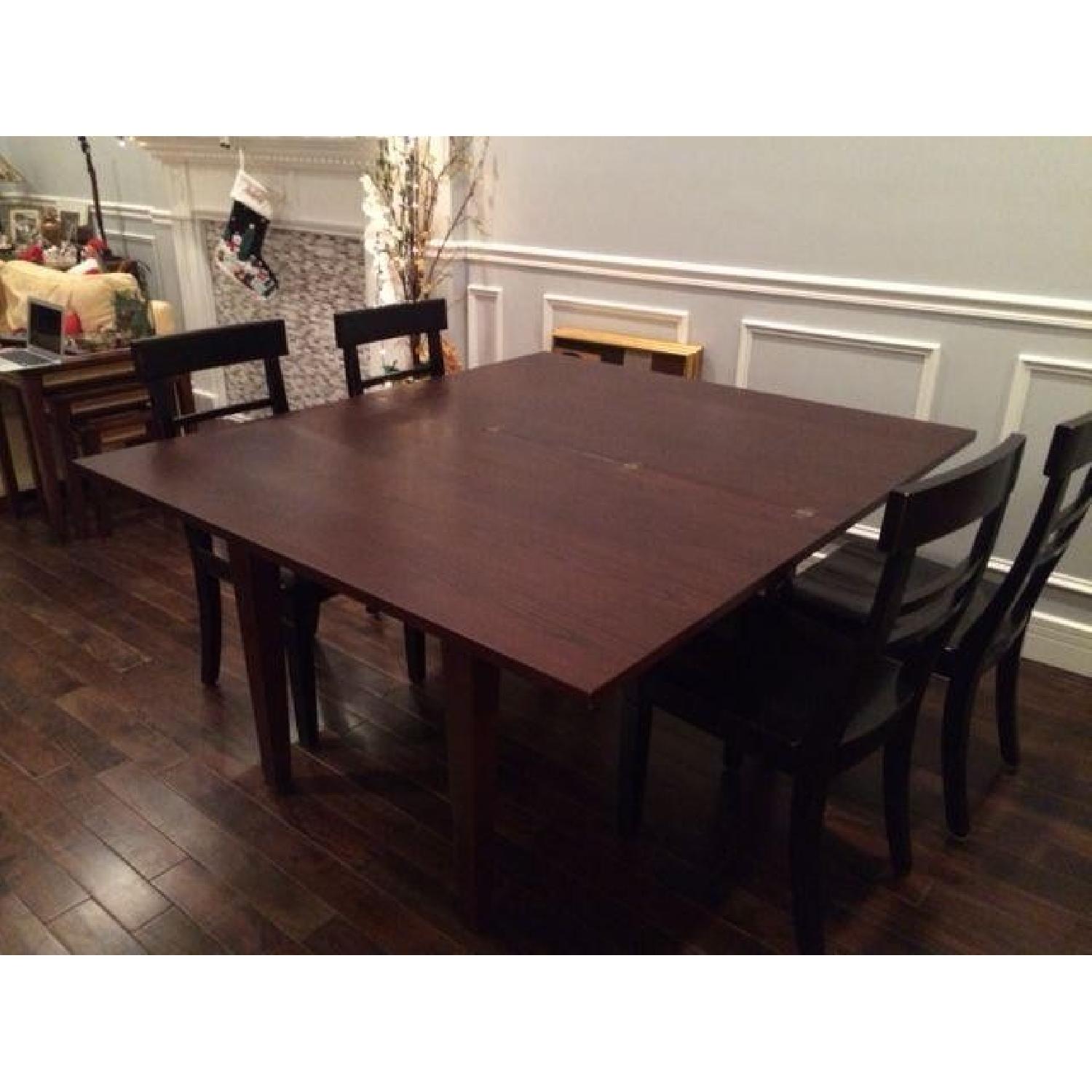 Crate & Barrel Extendable Dining Table with Storage - image-5