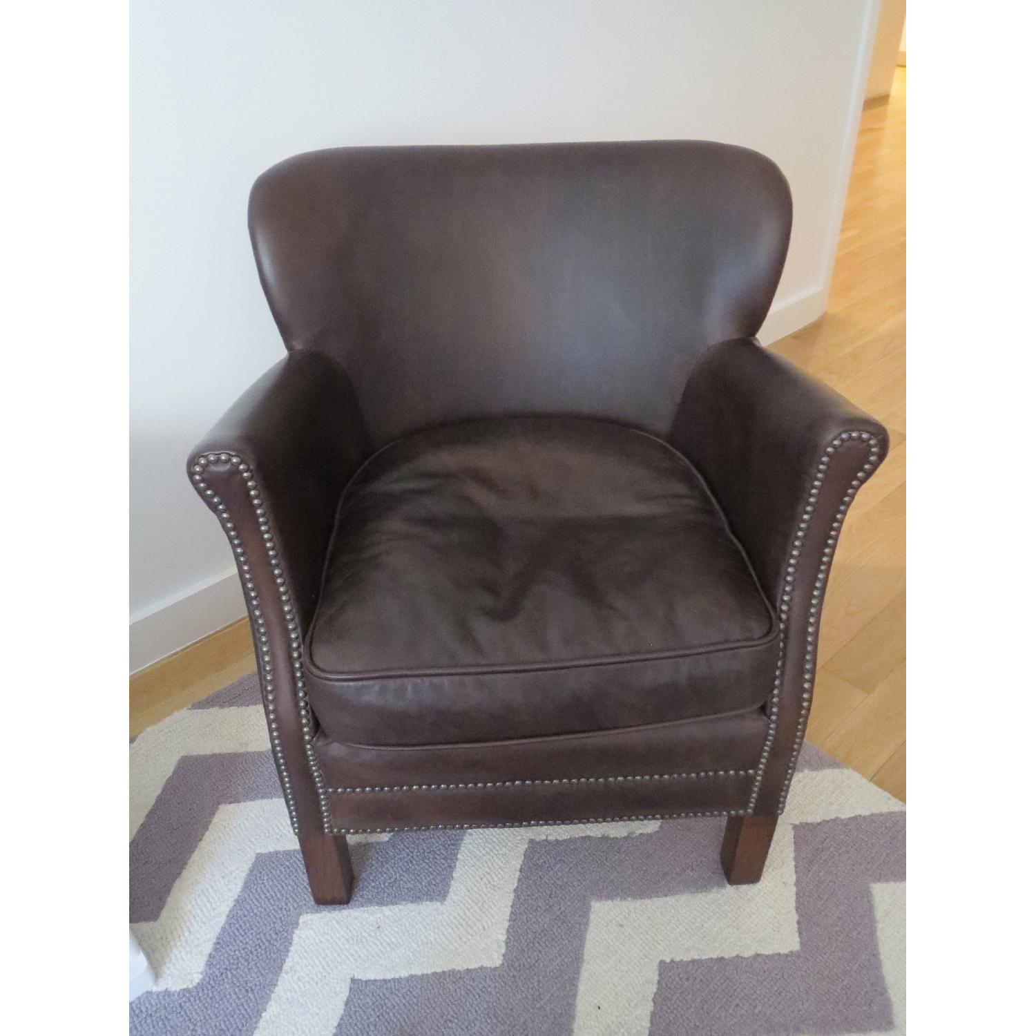 Restoration Hardware Professor's Leather Chair with Nailheads - image-2