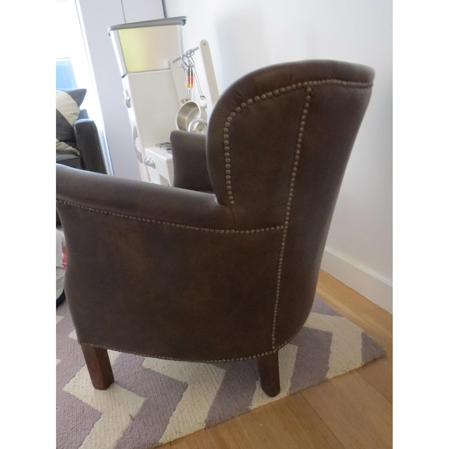 Restoration Hardware Professor's Leather Chair with Nailheads - image-3