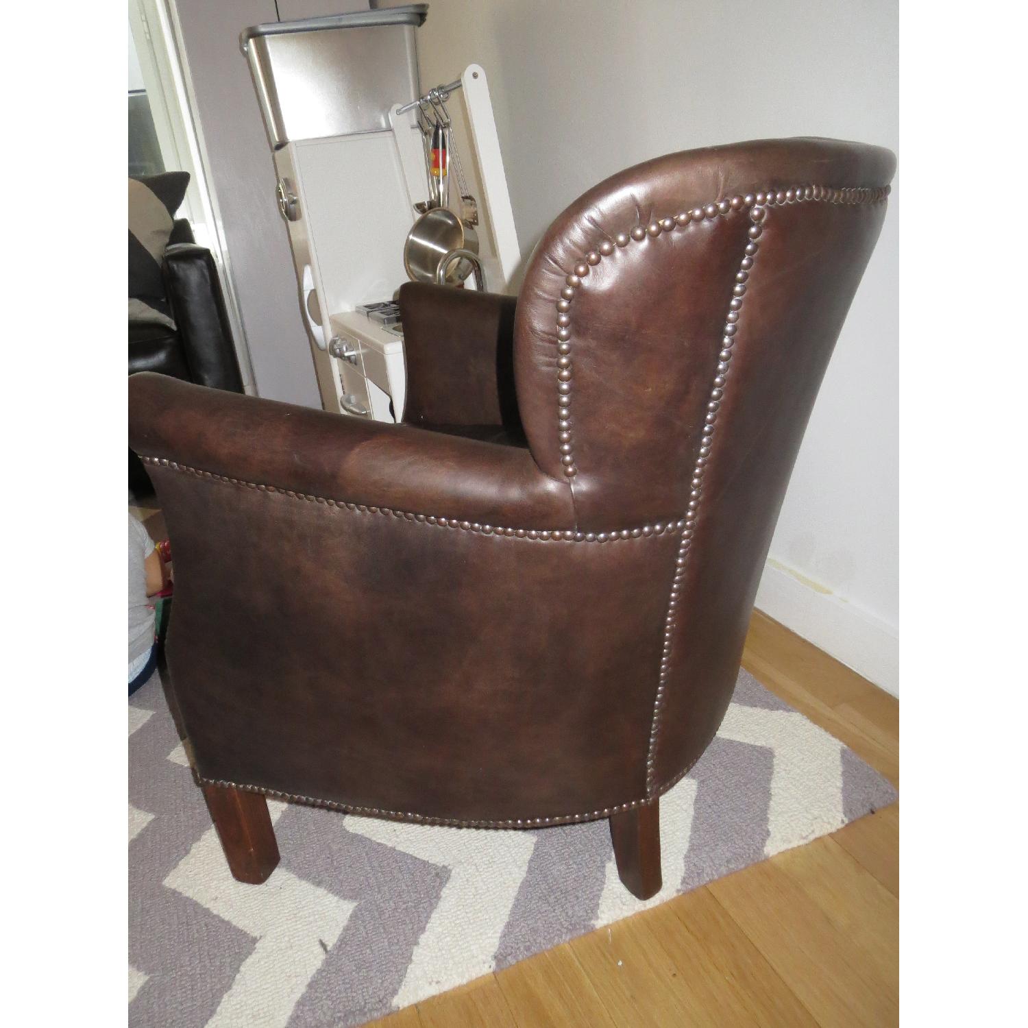 Restoration Hardware Professor's Leather Chair with Nailheads - image-4