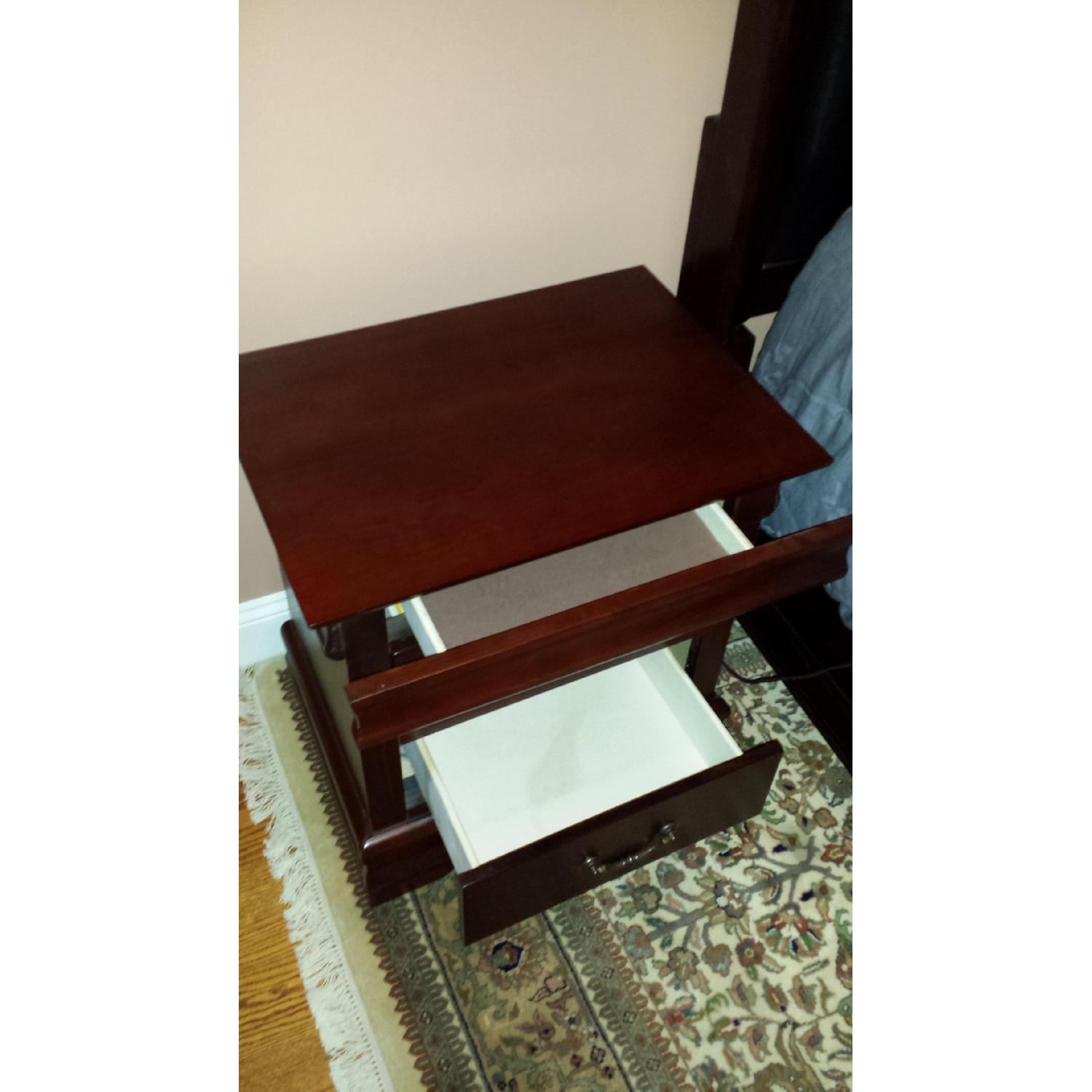 Cherry Wood Finish Nightstand - image-2