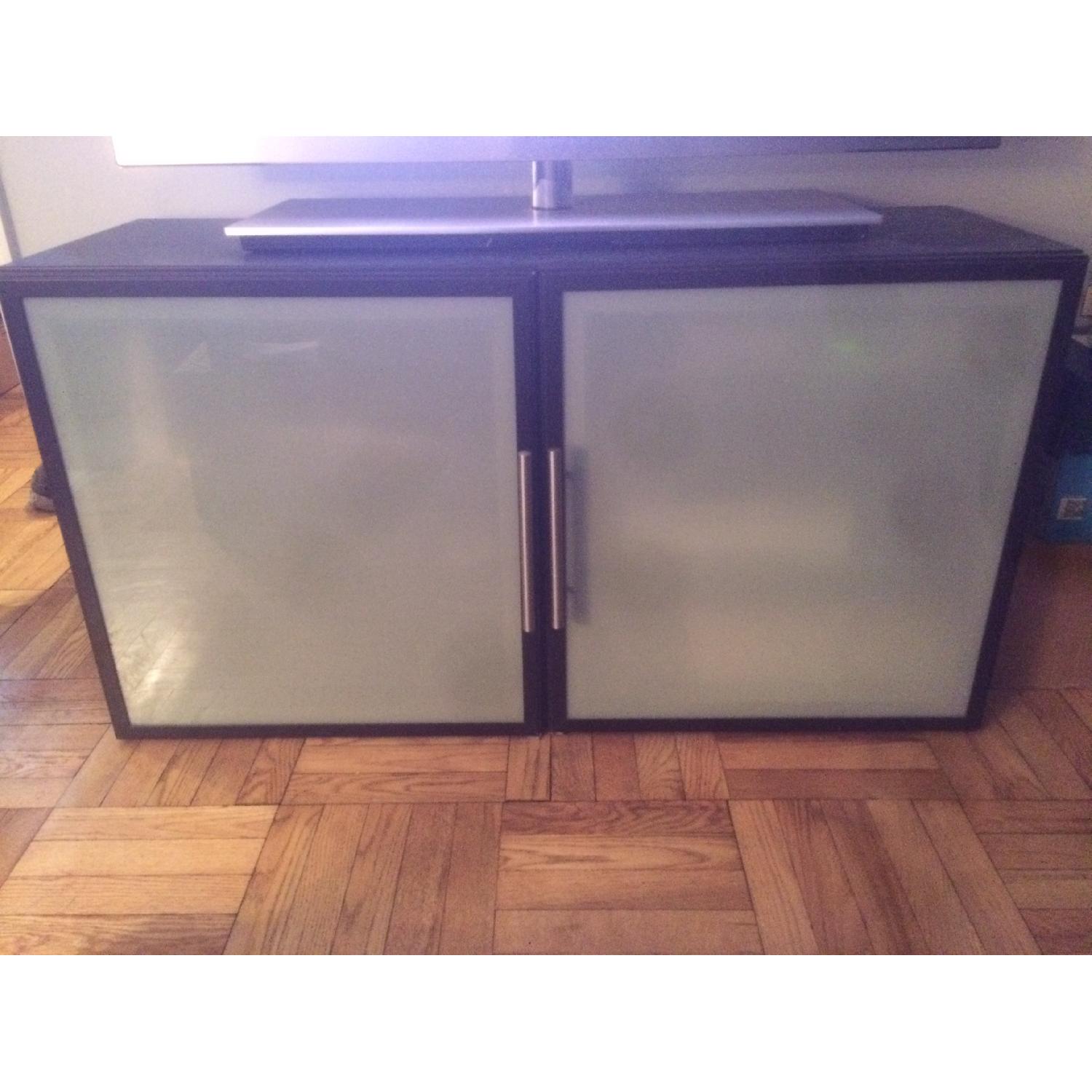 Ikea Frosted Glass Media Center - image-1