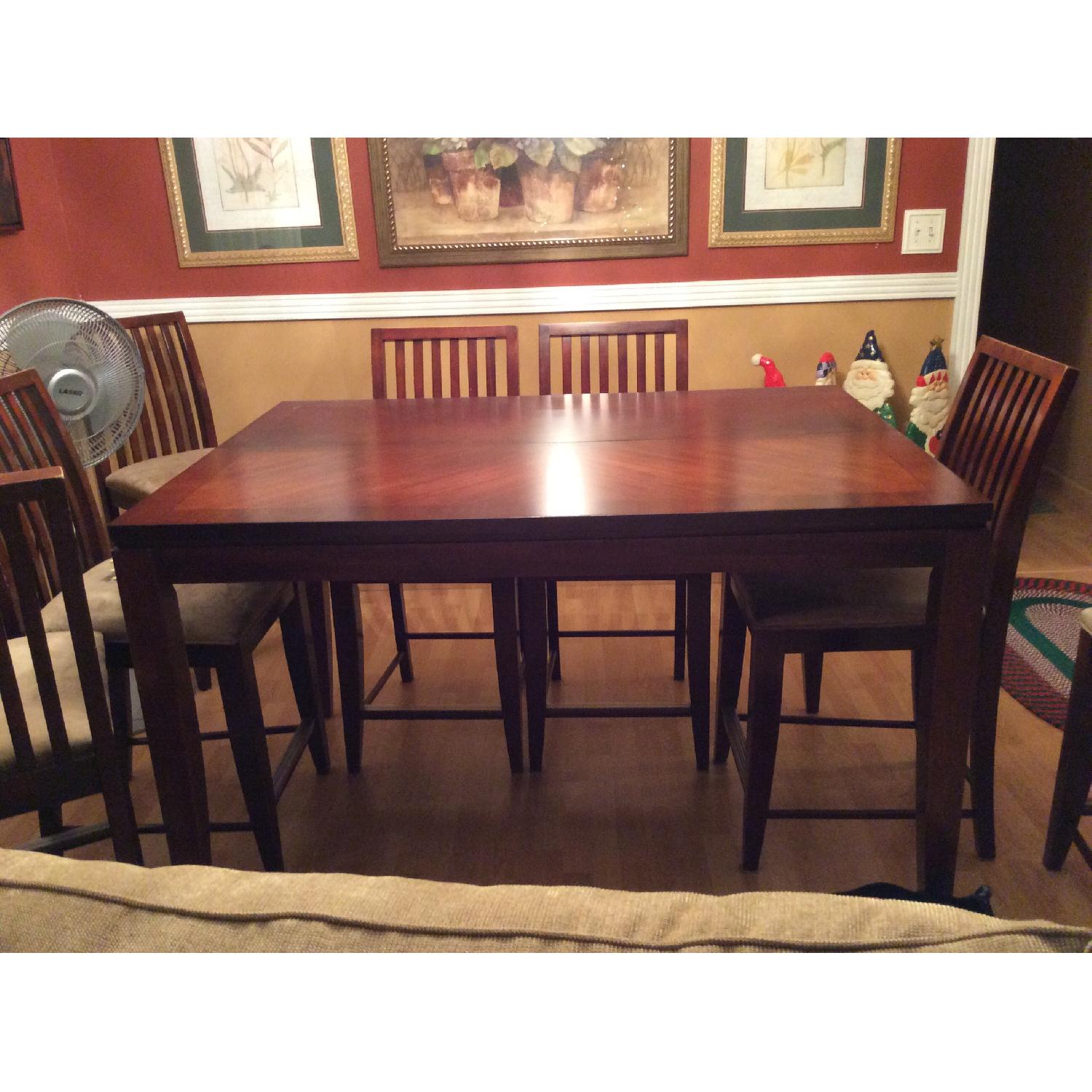 Macy's Dining Table w/ 8 Chairs and a Leaf - image-2