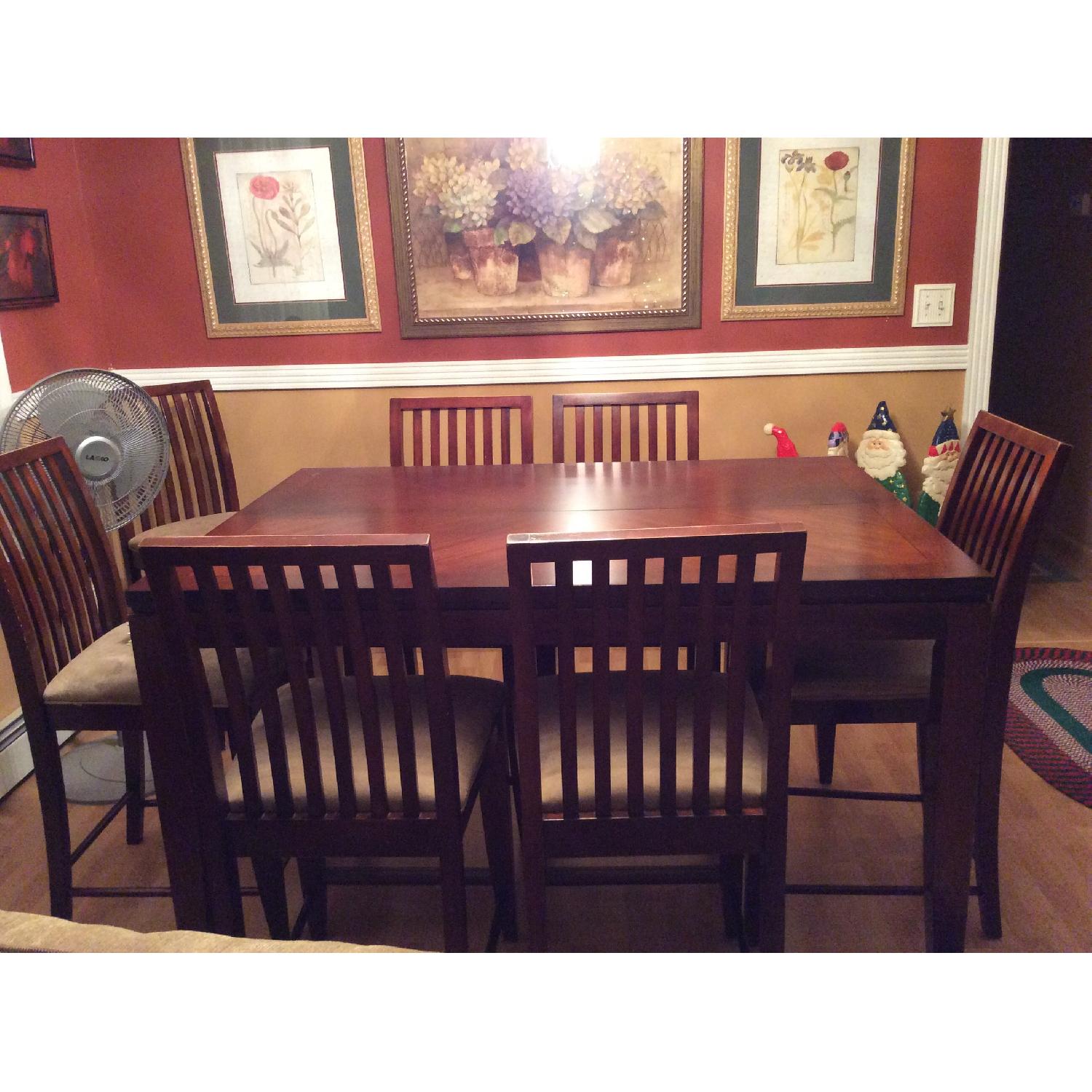 Macy's Dining Table w/ 8 Chairs and a Leaf - image-3