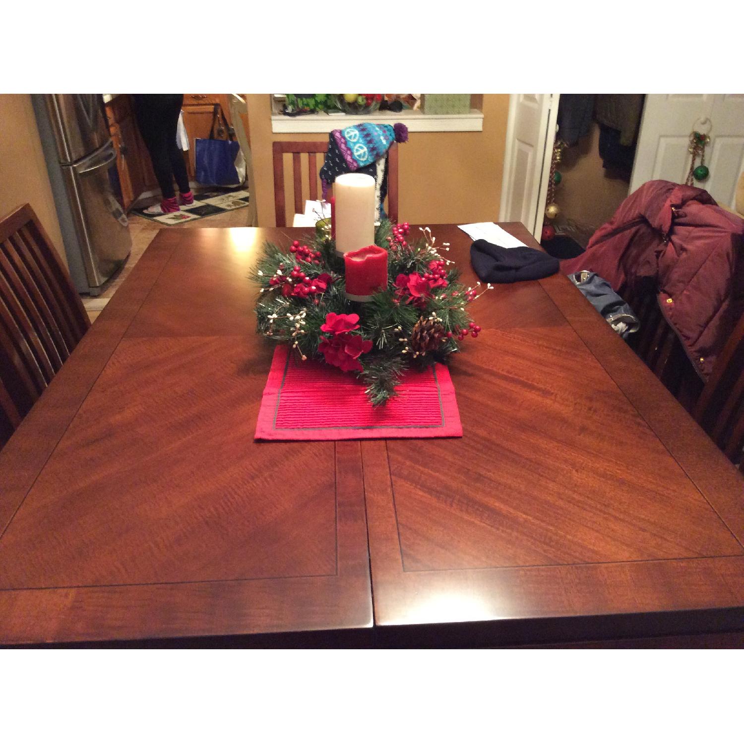 Macy's Dining Table w/ 8 Chairs and a Leaf - image-4