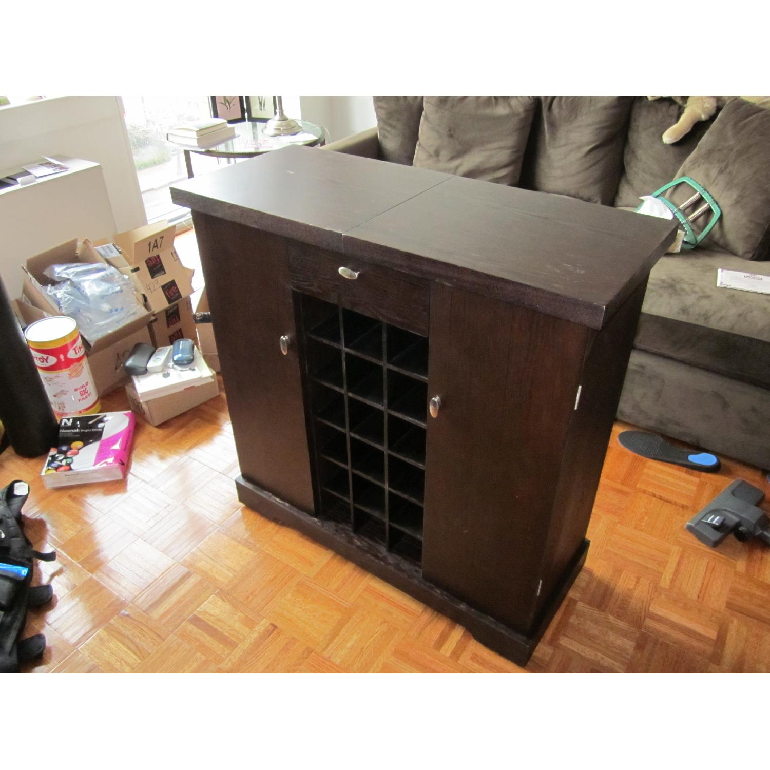 Crate & Barrel Wine Cabinet - image-1