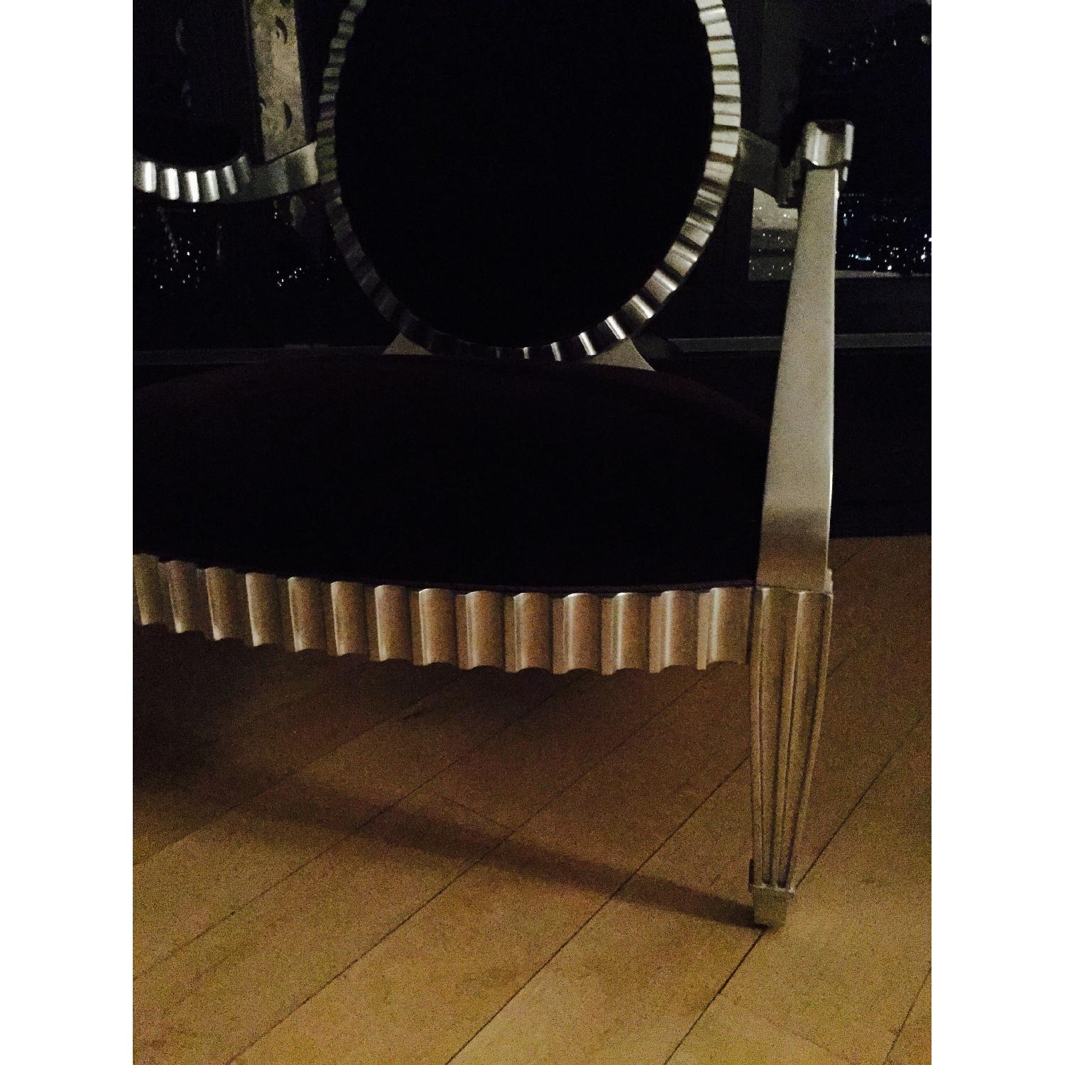 Donghia Silver Gilded Brown Velvet Occasional Chairs - Set of 2 - image-3