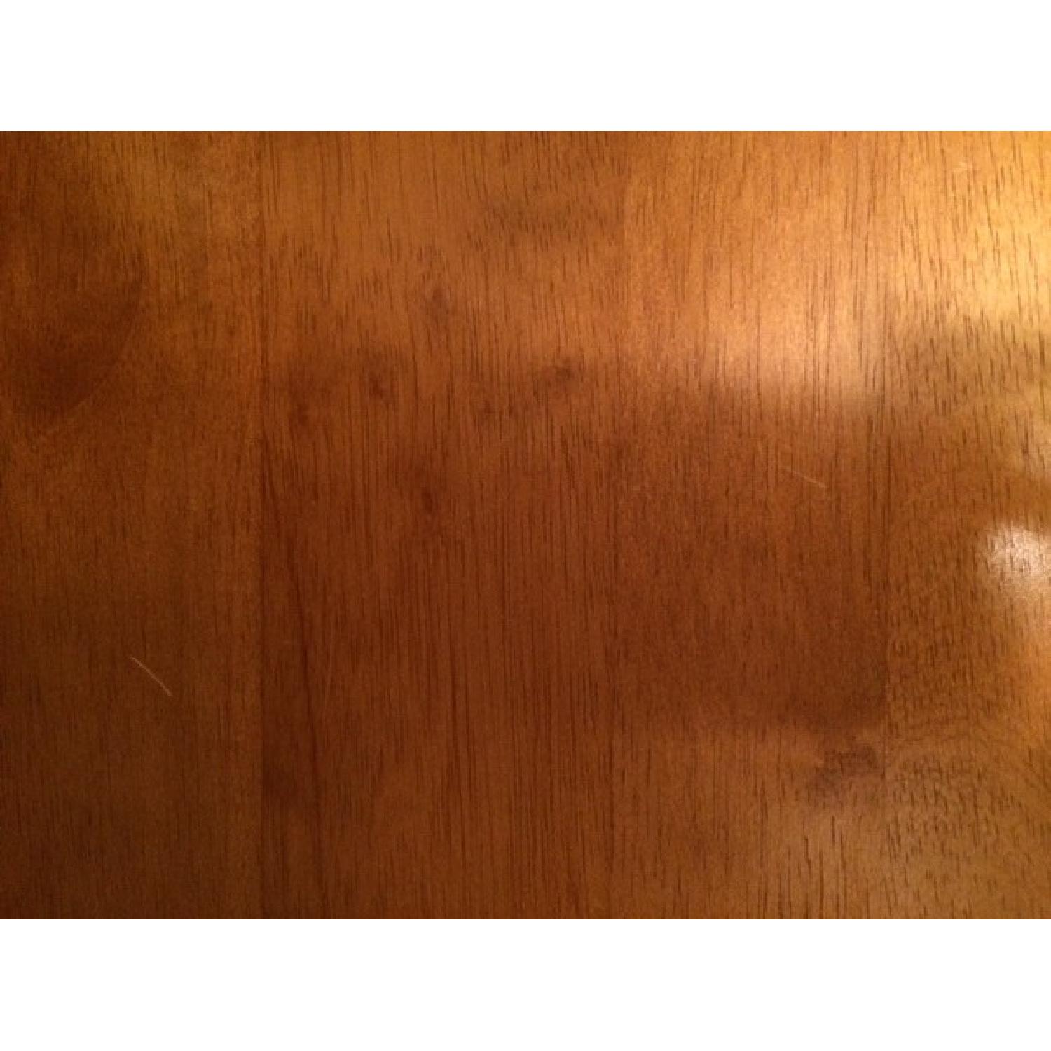 Natural Wood with Terracotta Tile Top Rectangle Dining Table w/ 4 Chairs - image-5