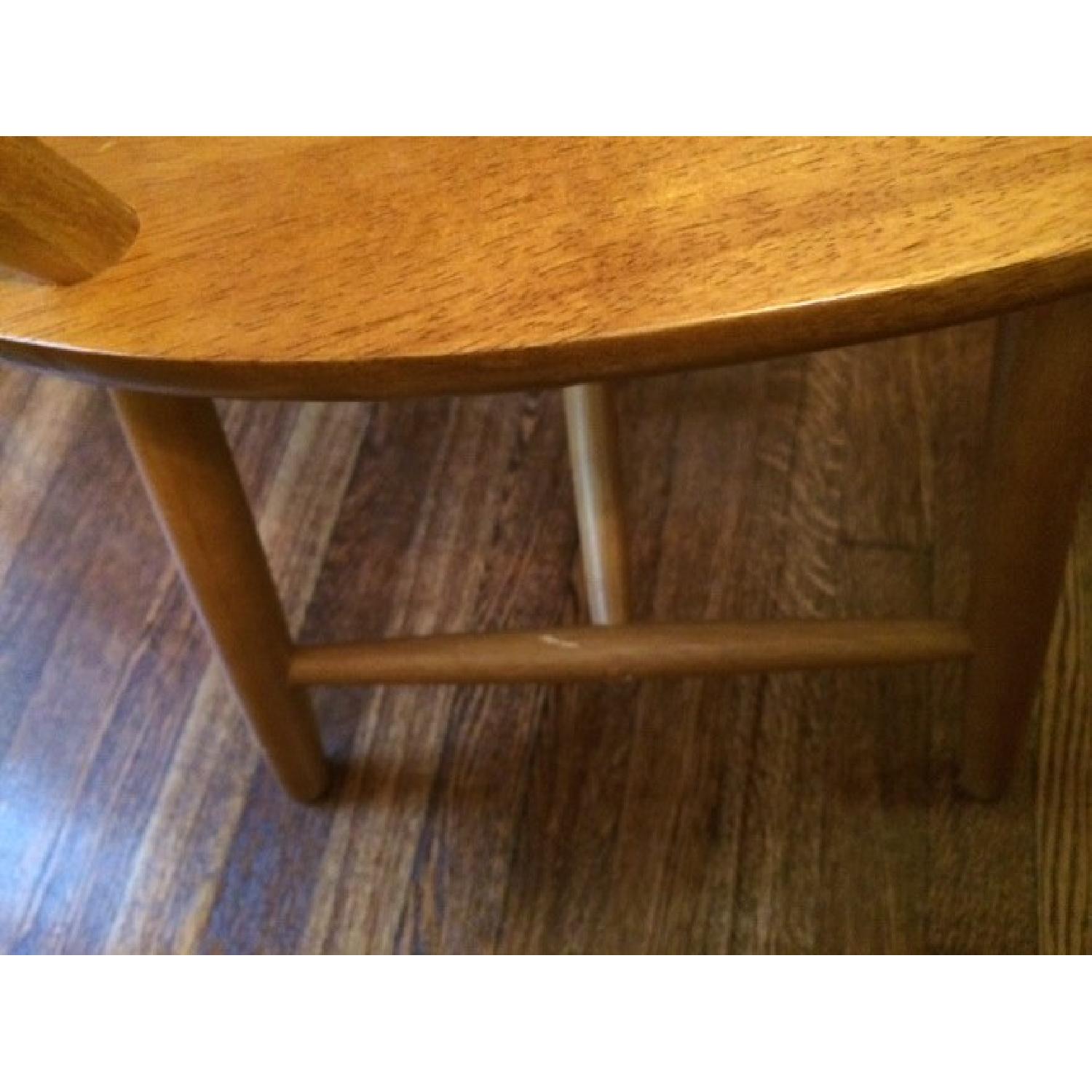 Natural Wood with Terracotta Tile Top Rectangle Dining Table w/ 4 Chairs - image-6