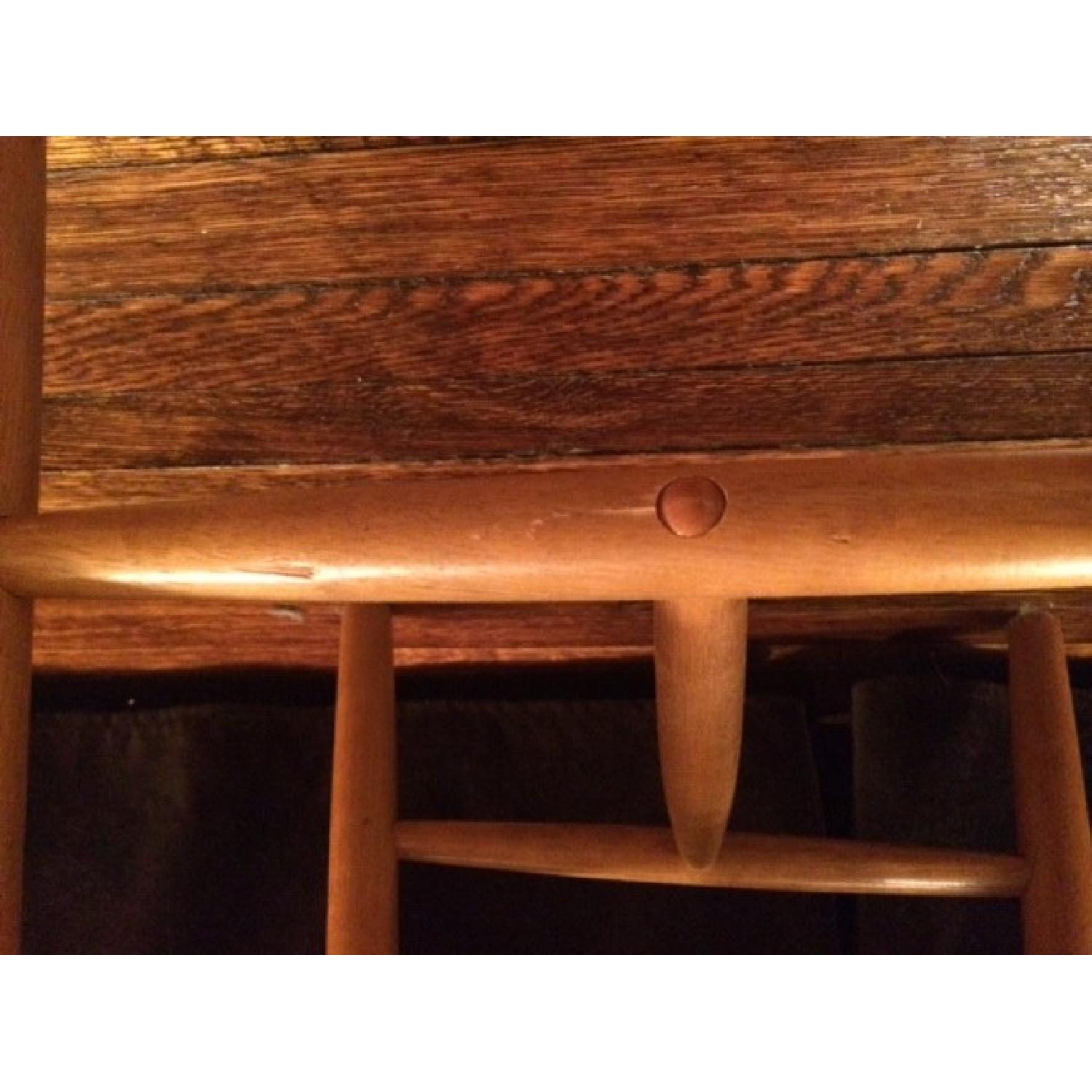 Natural Wood with Terracotta Tile Top Rectangle Dining Table w/ 4 Chairs - image-8