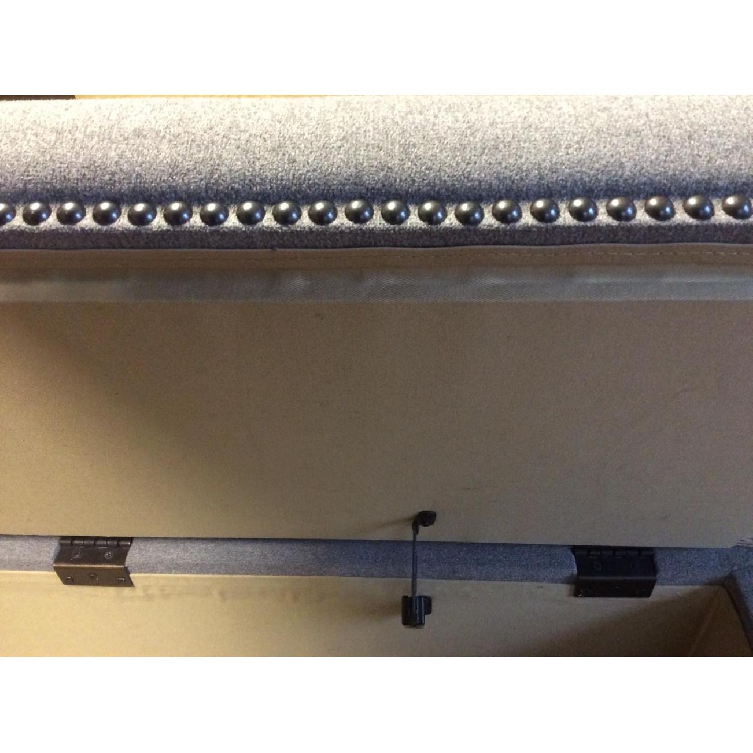 West Elm Nailhead Upholstered Storage Bench - image-4