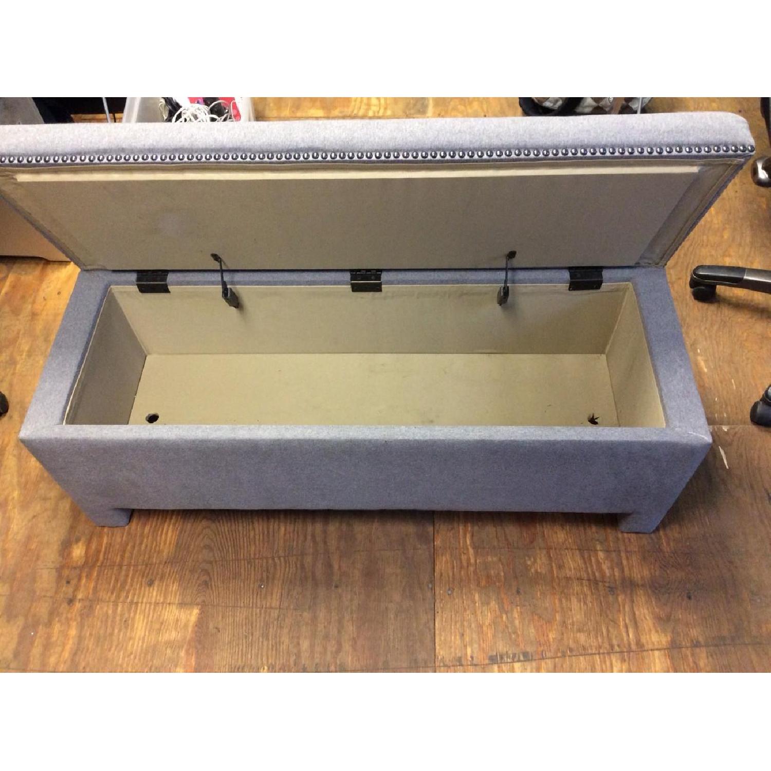West Elm Nailhead Upholstered Storage Bench - image-5