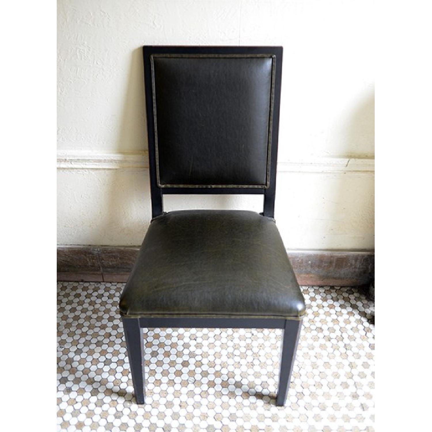 Crate & Barrel Hand-Crafted Italian Leather Dining Room Chairs - Set of 4 - image-1