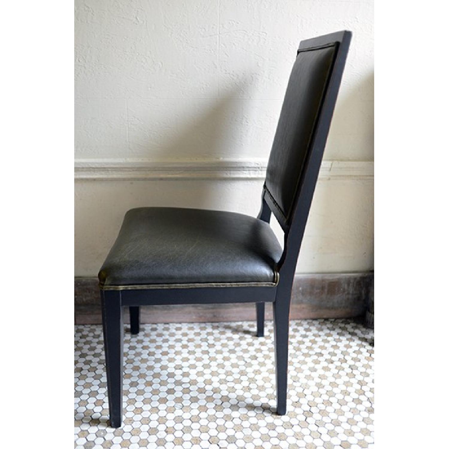 Crate & Barrel Hand-Crafted Italian Leather Dining Room Chairs - Set of 4 - image-2