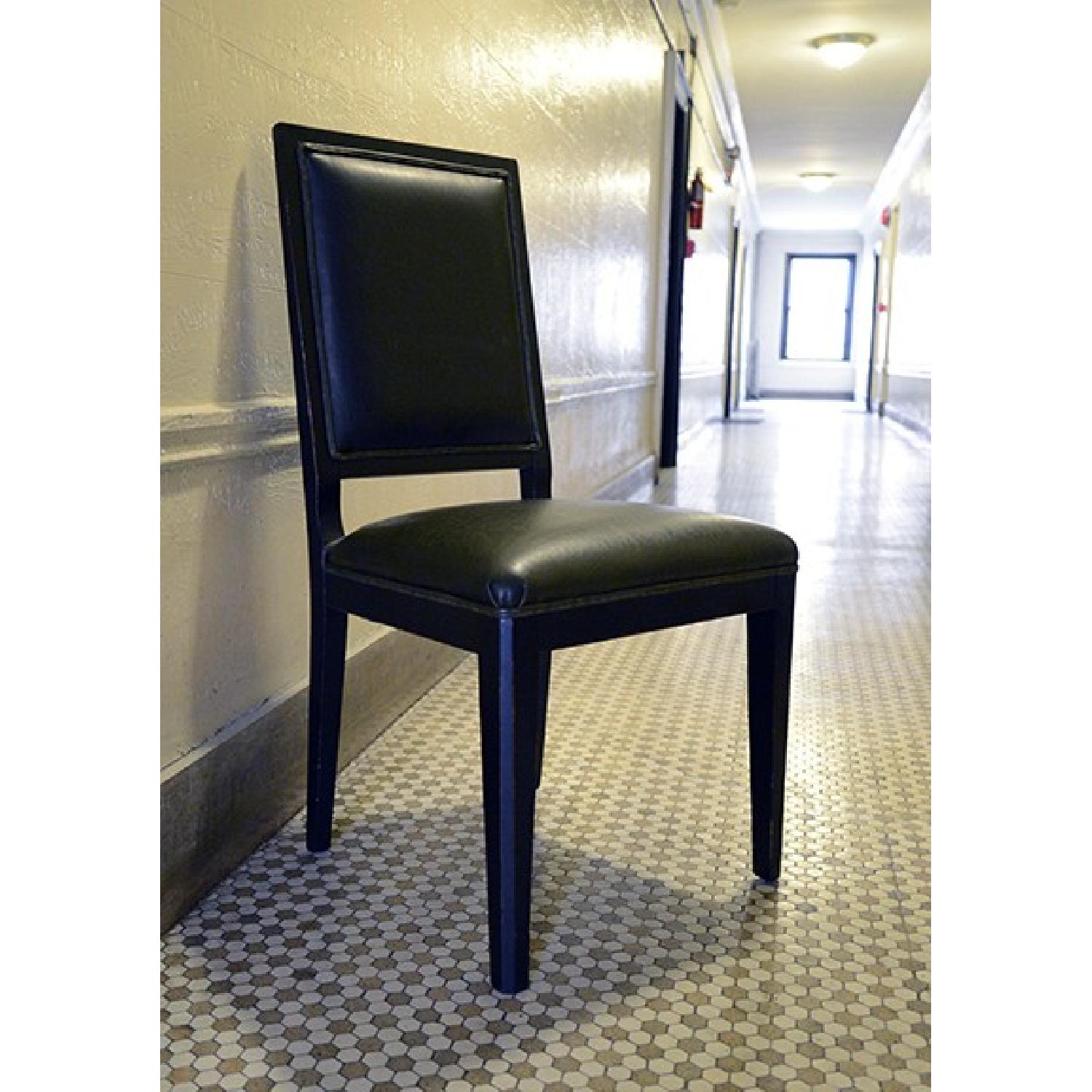 Crate & Barrel Hand-Crafted Italian Leather Dining Room Chairs - Set of 4 - image-3