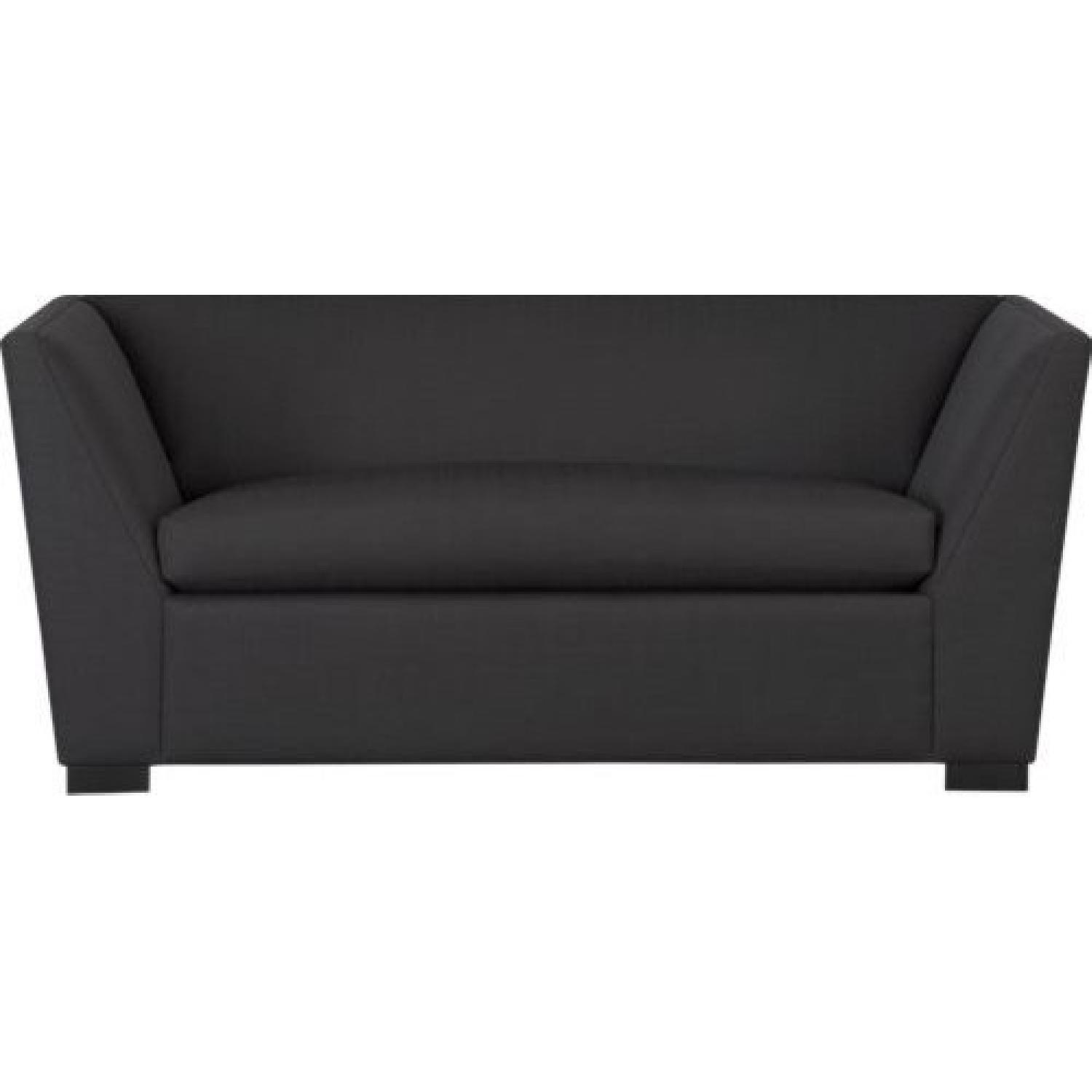 CB2 Slate Gray Sleeper Loveseat - image-5