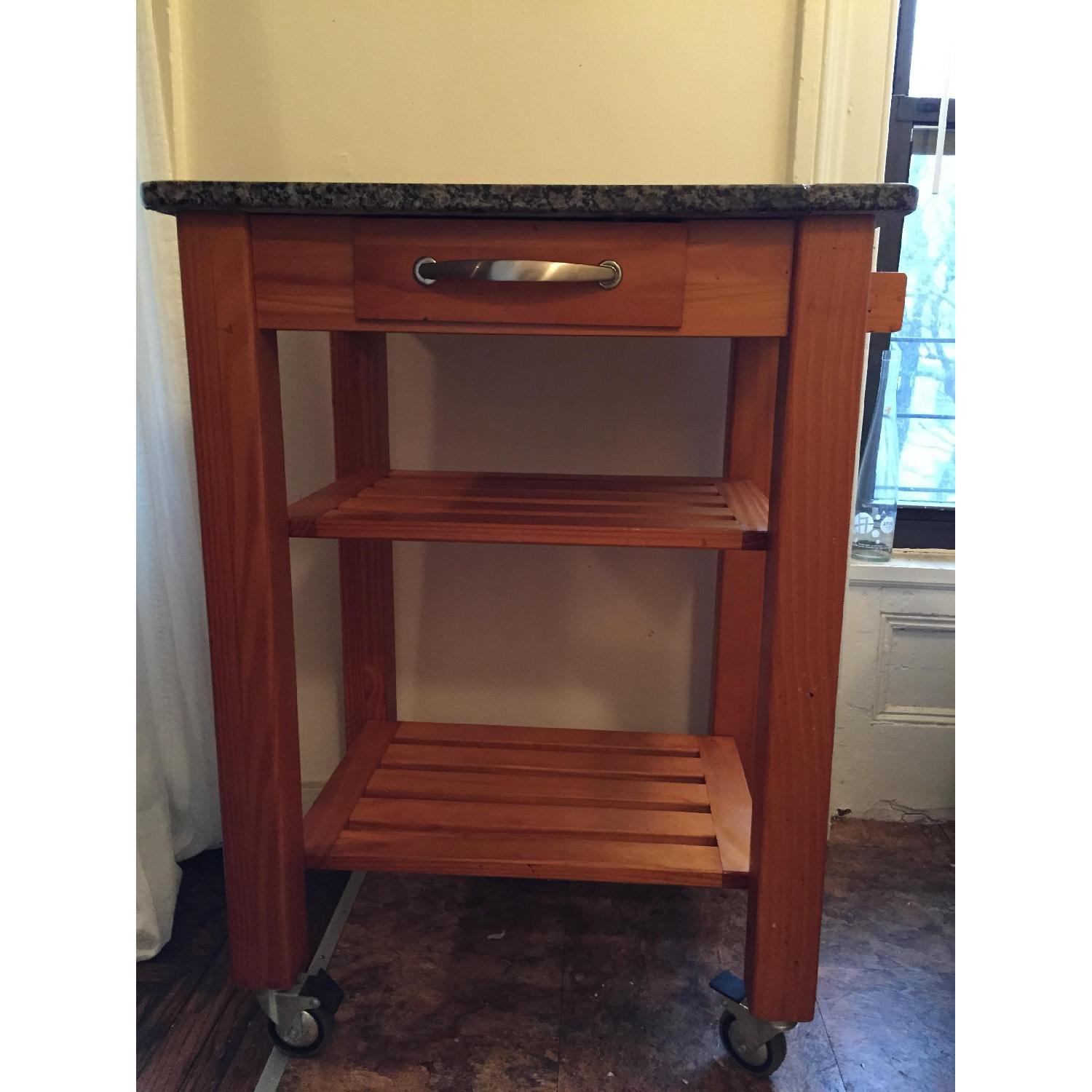 Marble & Wood Butcher's Block - image-1