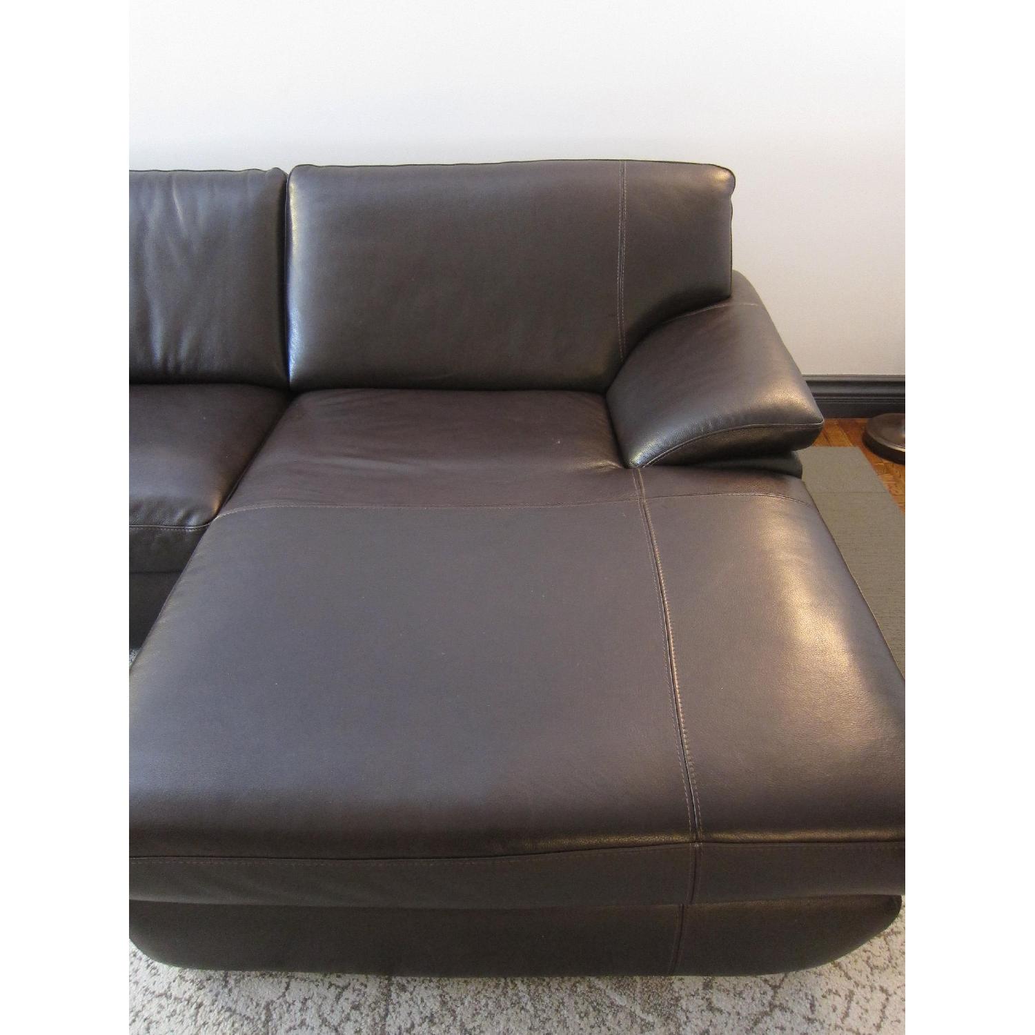 Bloomingdales Chateau d'Ax Leather Sectional & Ottoman - image-2