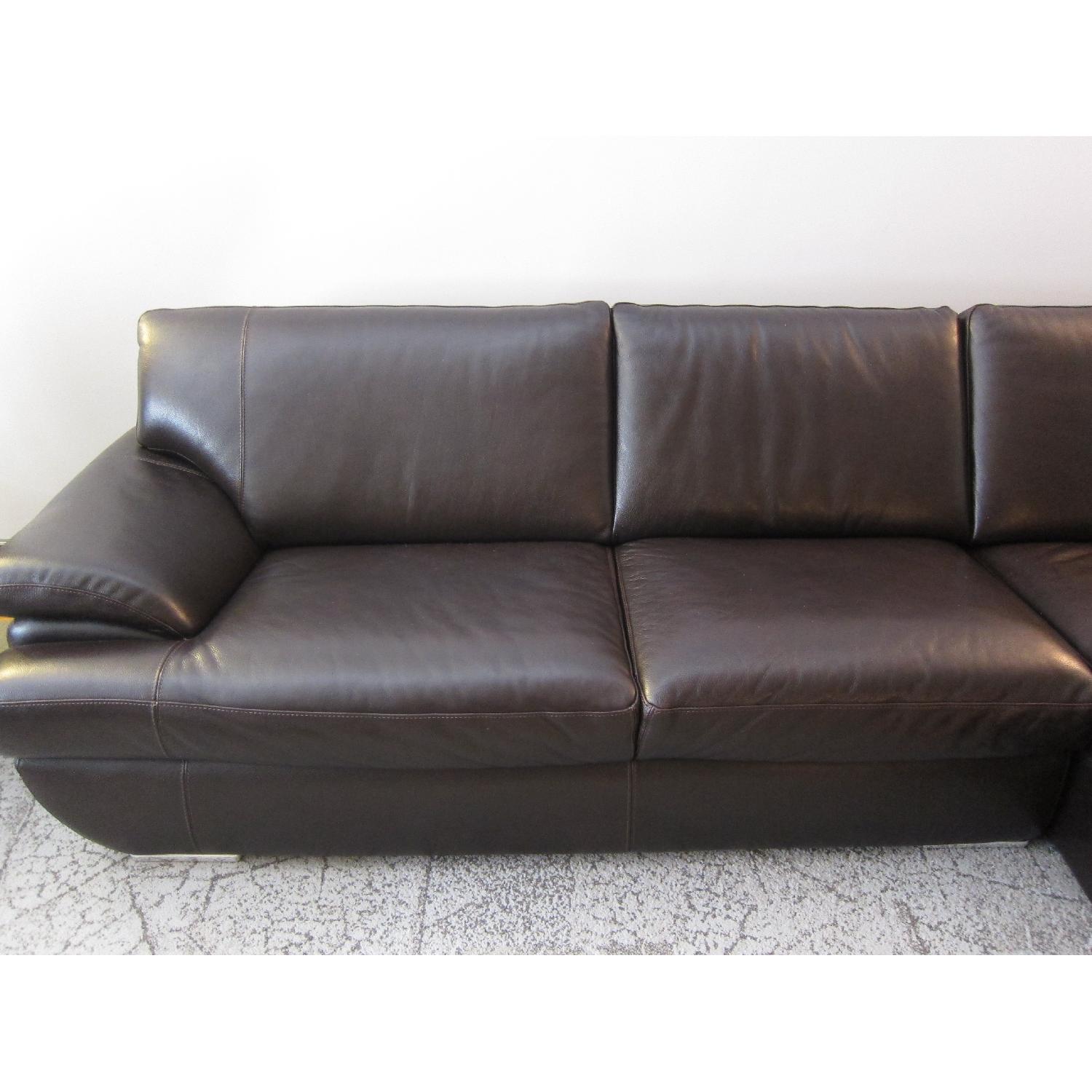Bloomingdales Chateau d'Ax Leather Sectional & Ottoman - image-3