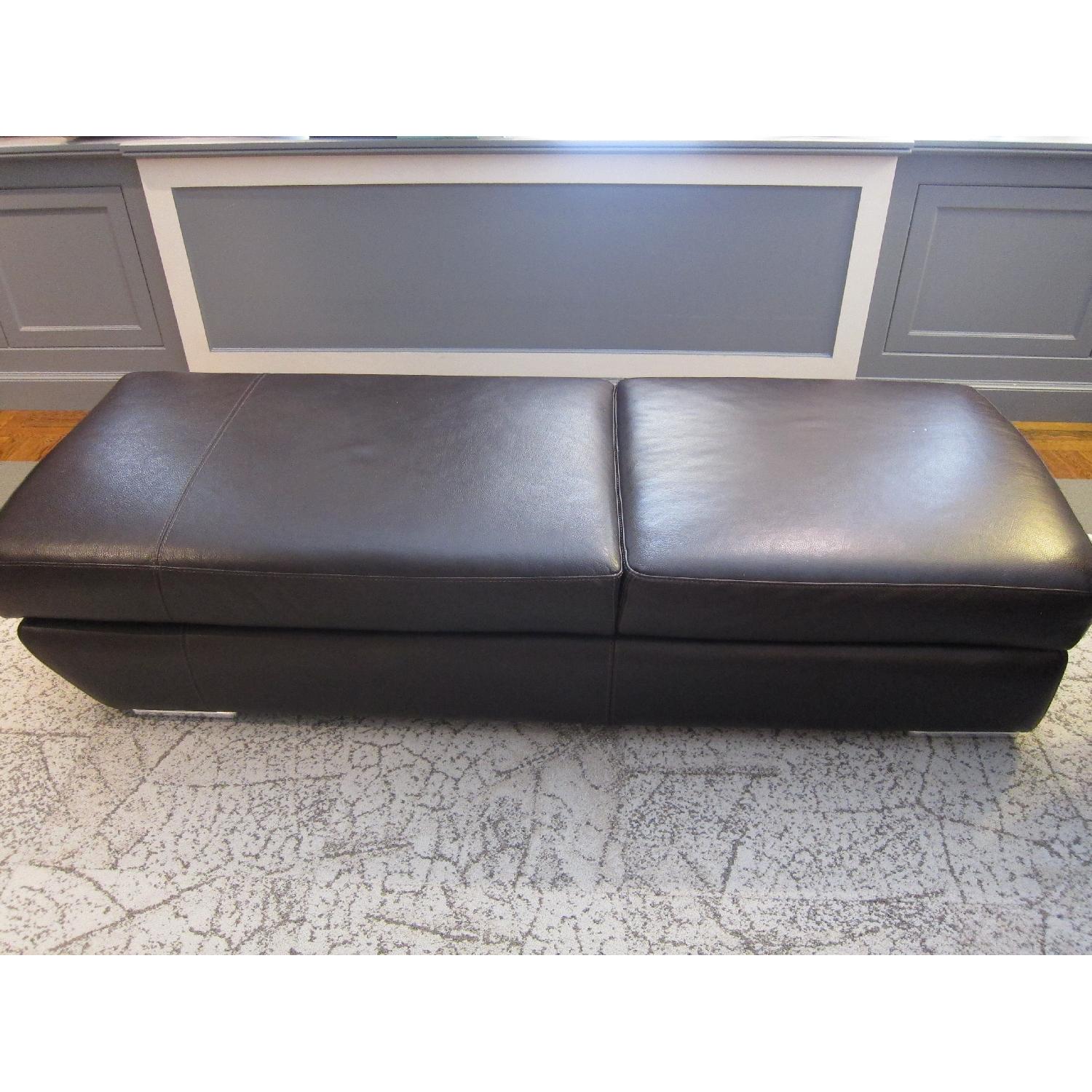 Bloomingdales Chateau d'Ax Leather Sectional & Ottoman - image-6