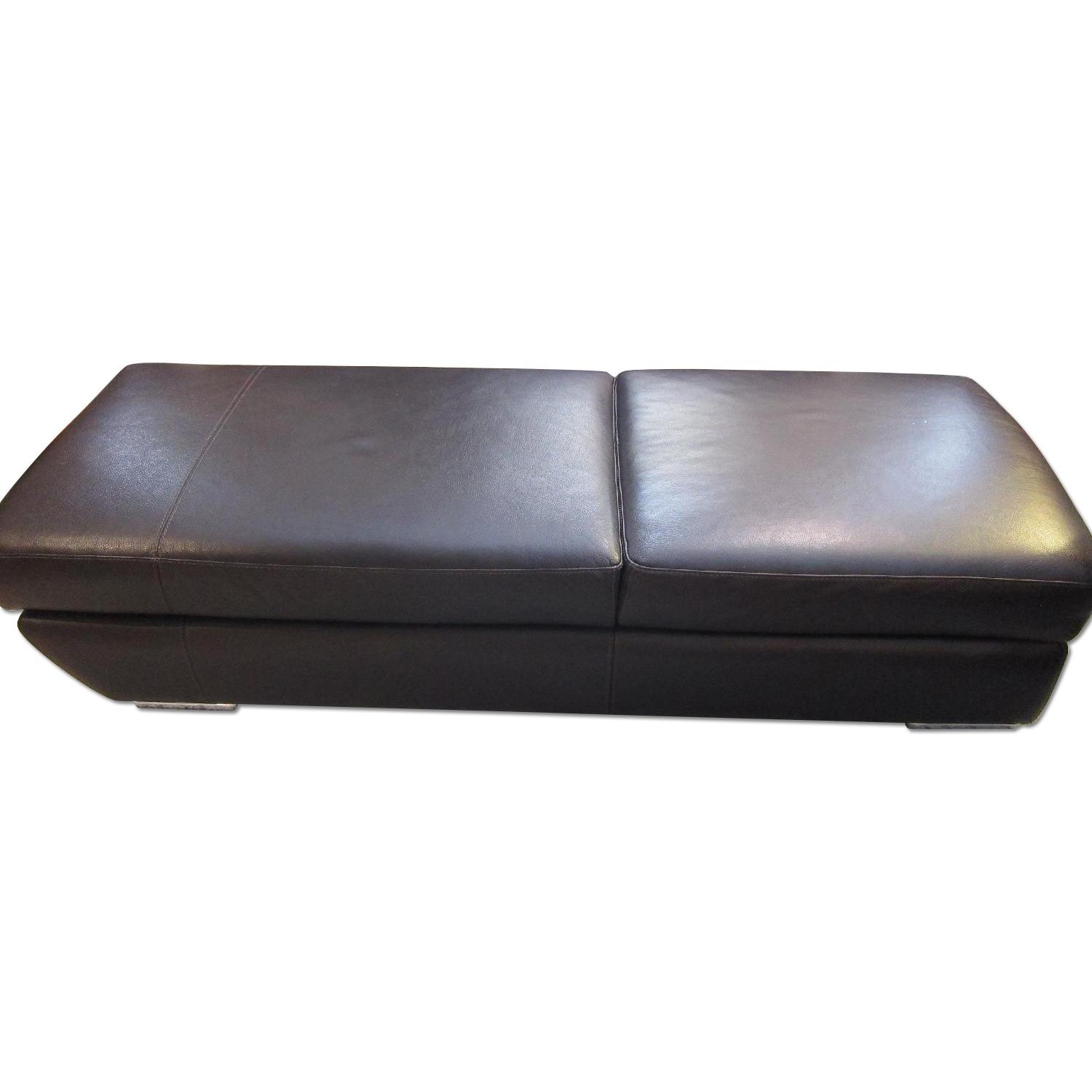 Bloomingdales Chateau d'Ax Leather Sectional & Ottoman - image-9