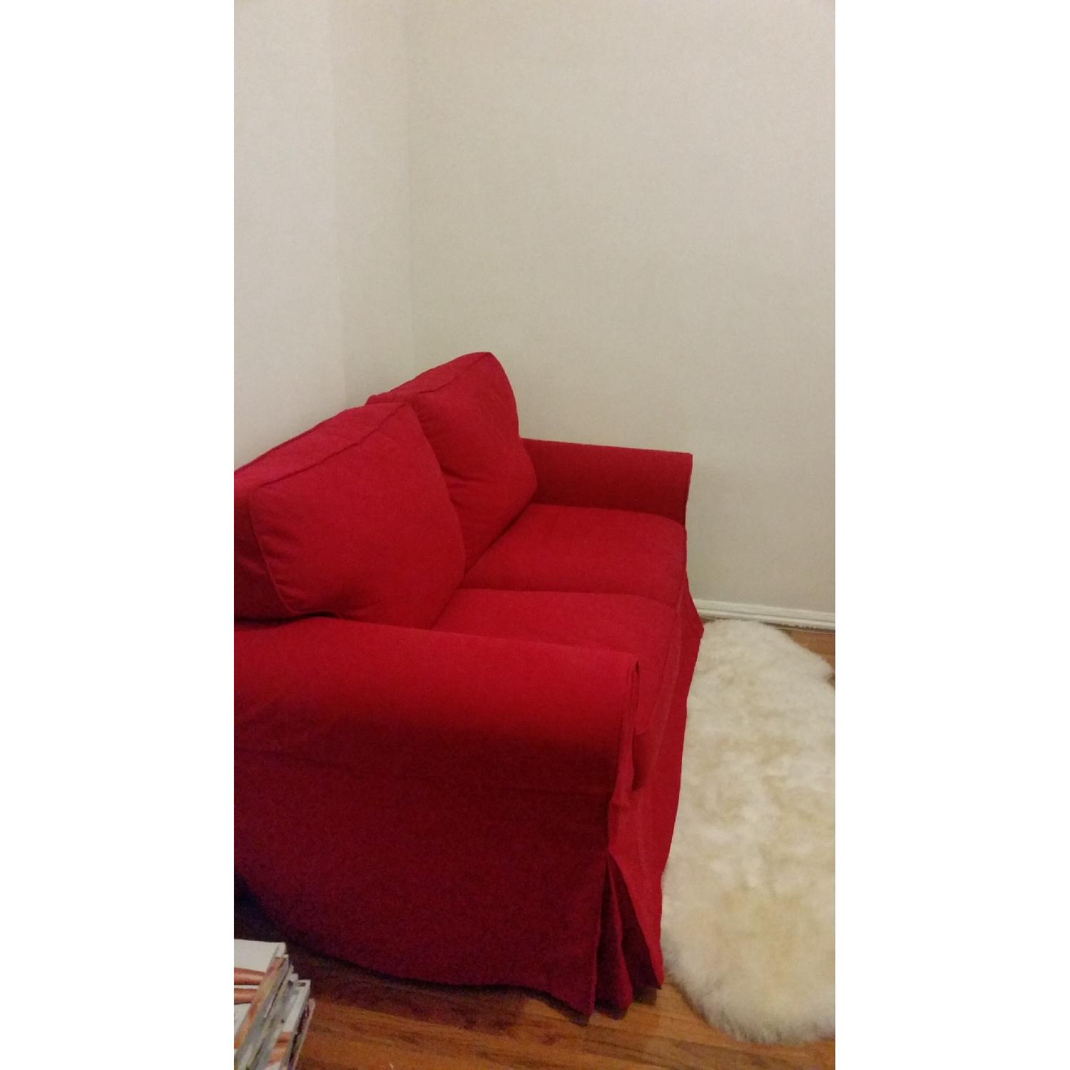 Ikea Red Loveseat - image-2