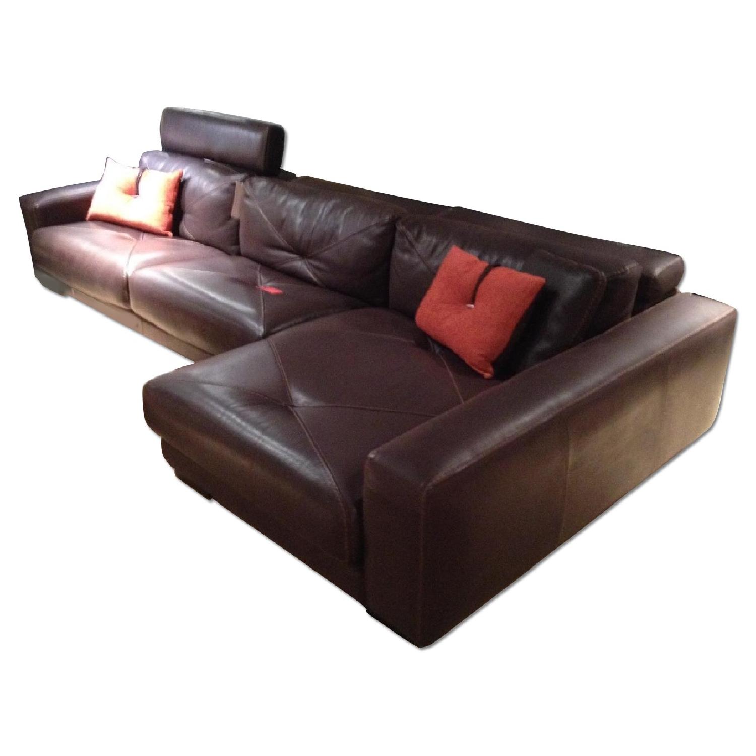 Theodore's Italian Leather Sectional - image-0