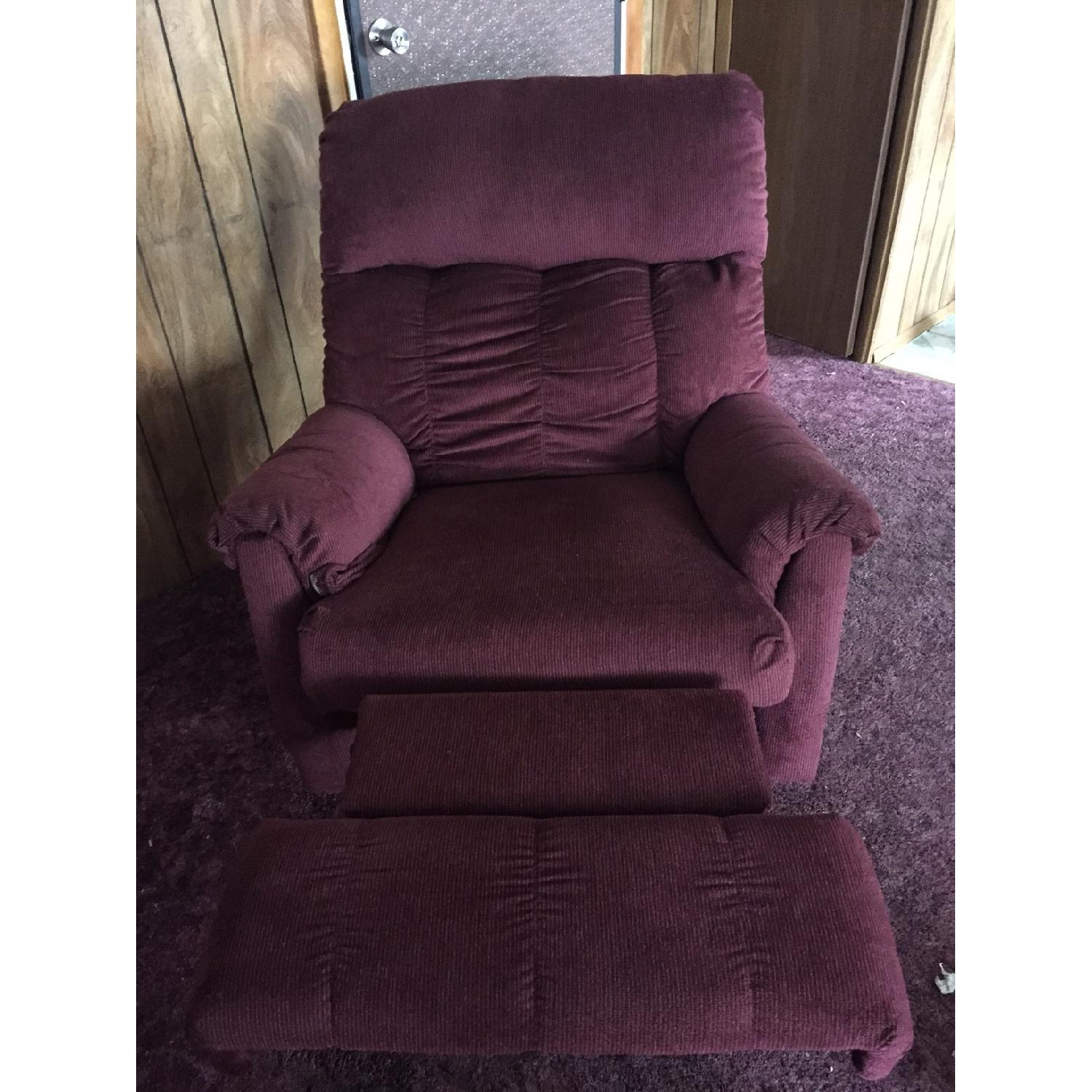Red Fabric Recliner - image-4