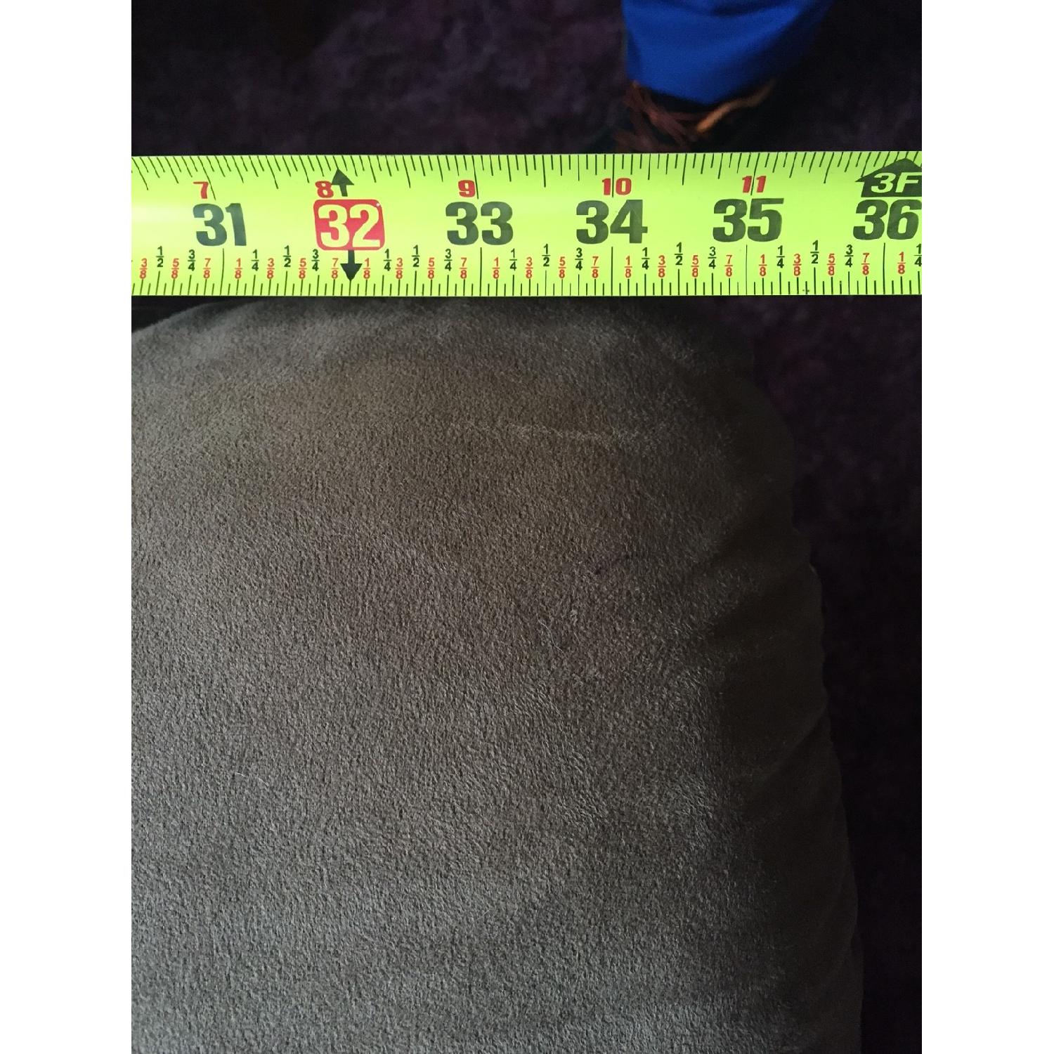 Beige Microseude Loveseat - image-4
