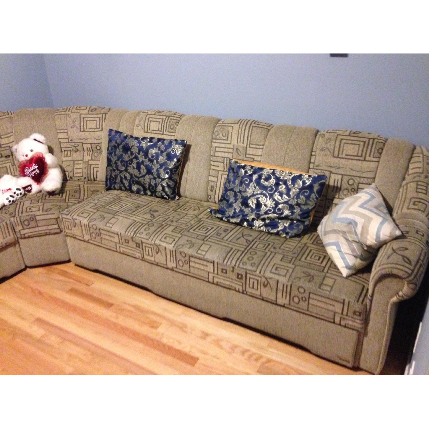 Sectional Sofa Bed w/ Storage - image-2