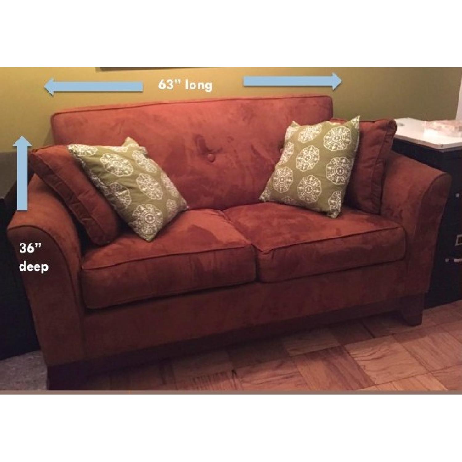 Rowe Microsuede Loveseat - image-1