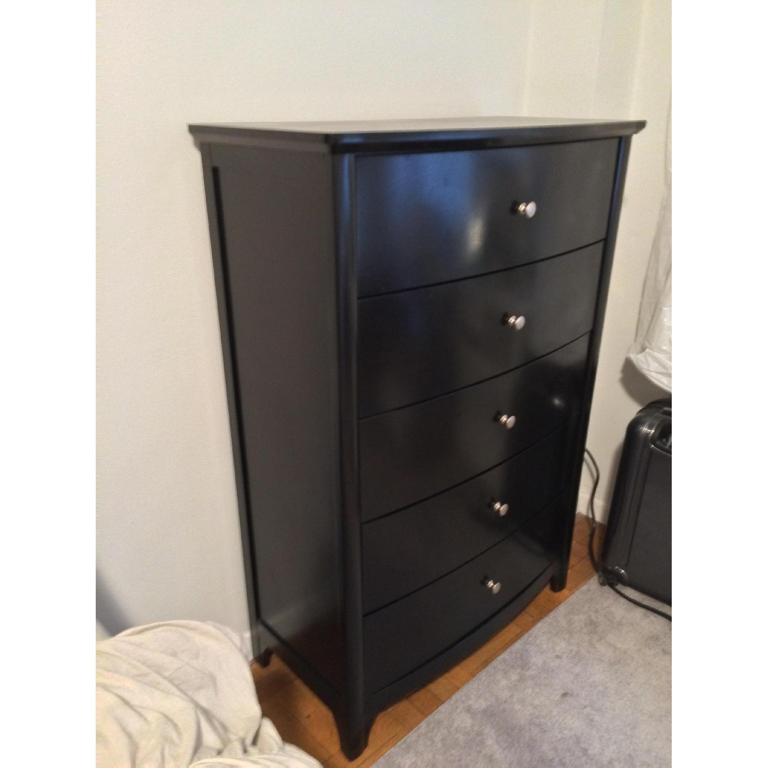 Bob's Furniture Black Tall Chest with Lined Top Drawer - image-2
