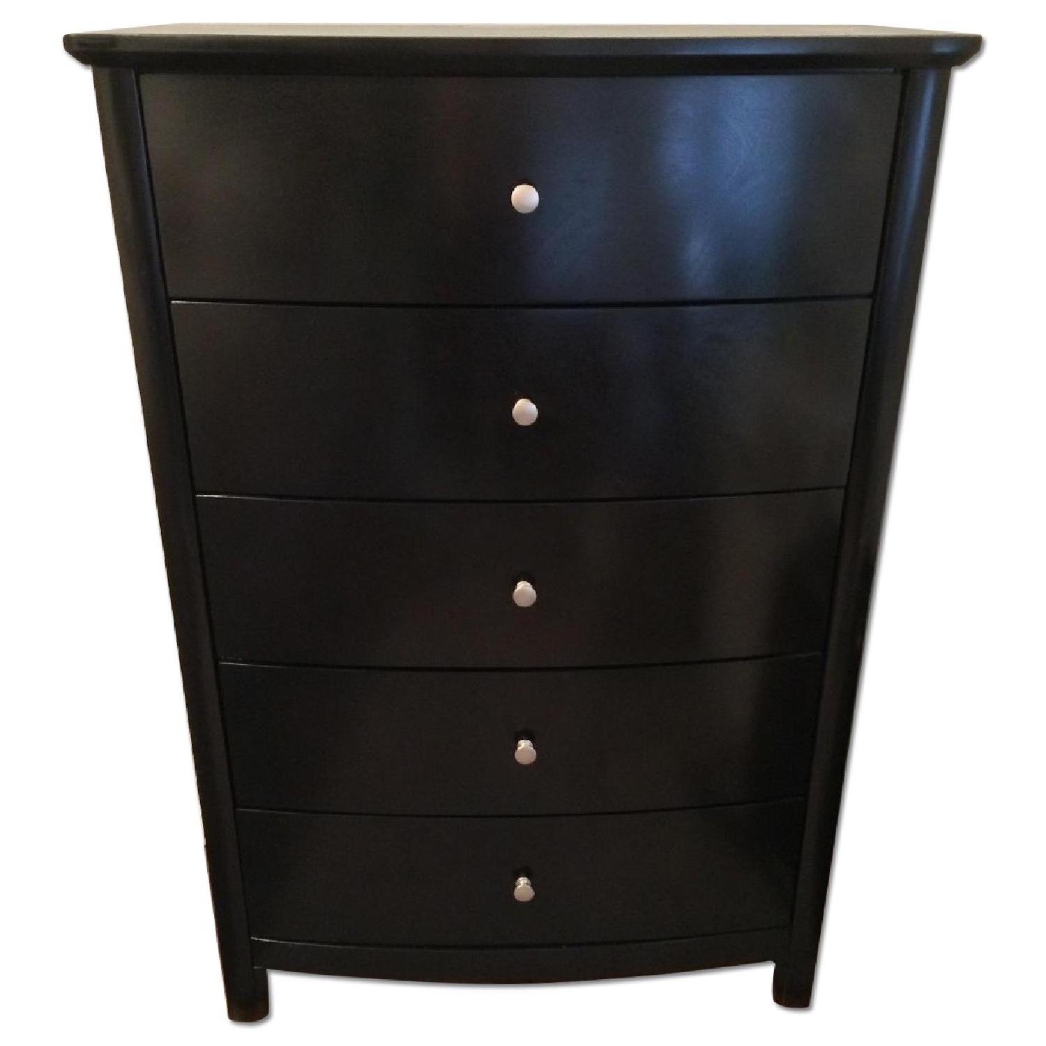 Bob's Furniture Black Tall Chest