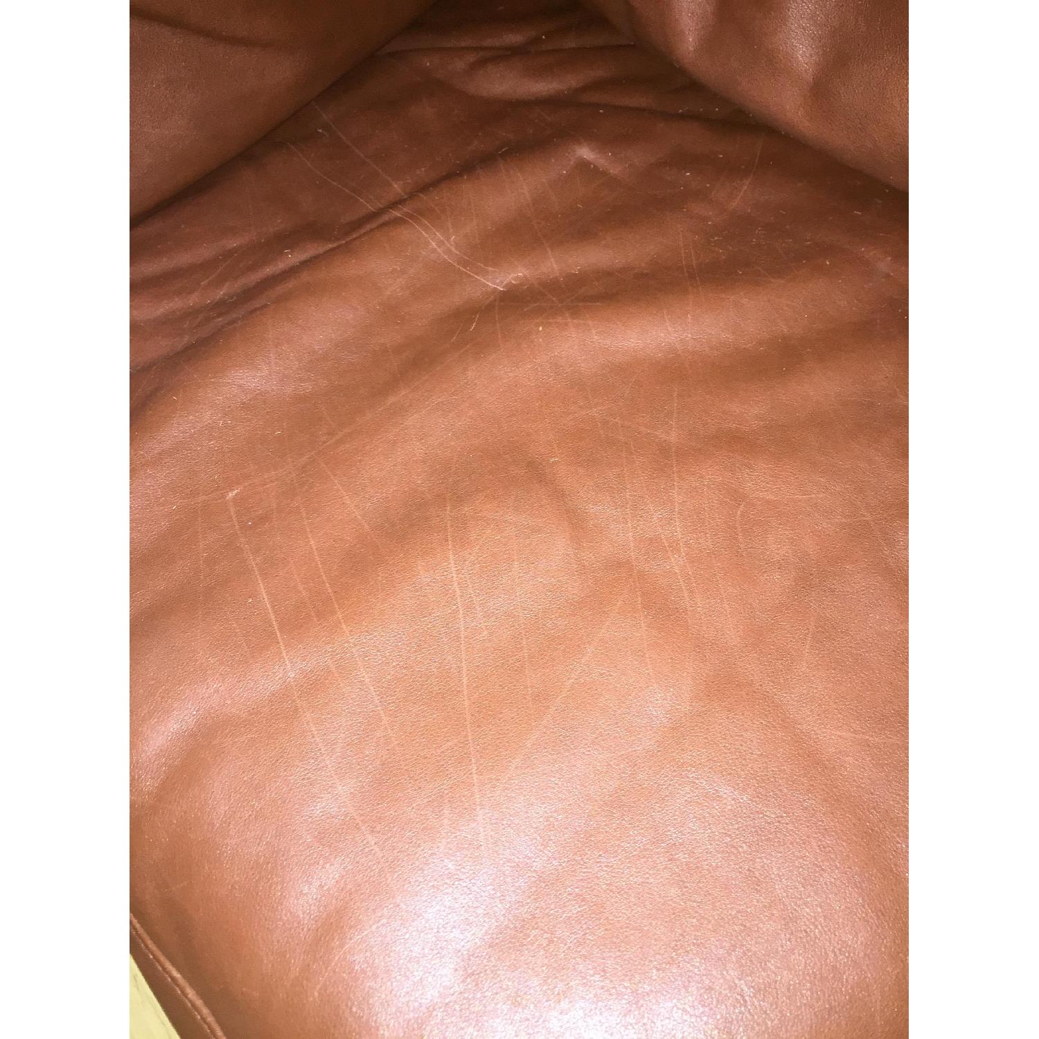 Brown Leather Couch - image-4