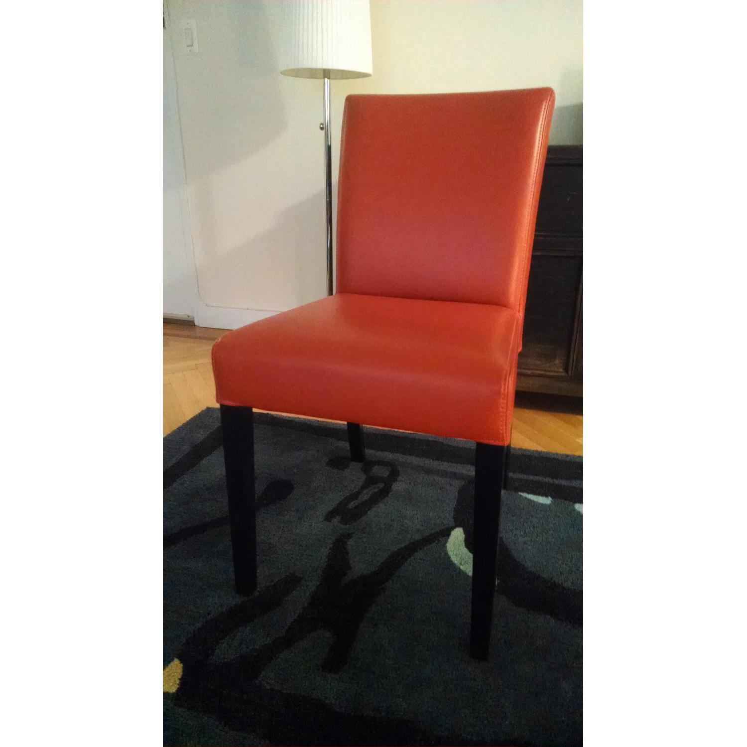 Crate & Barrel Lowe Persimmon Side Chairs - Set of 4 - image-1