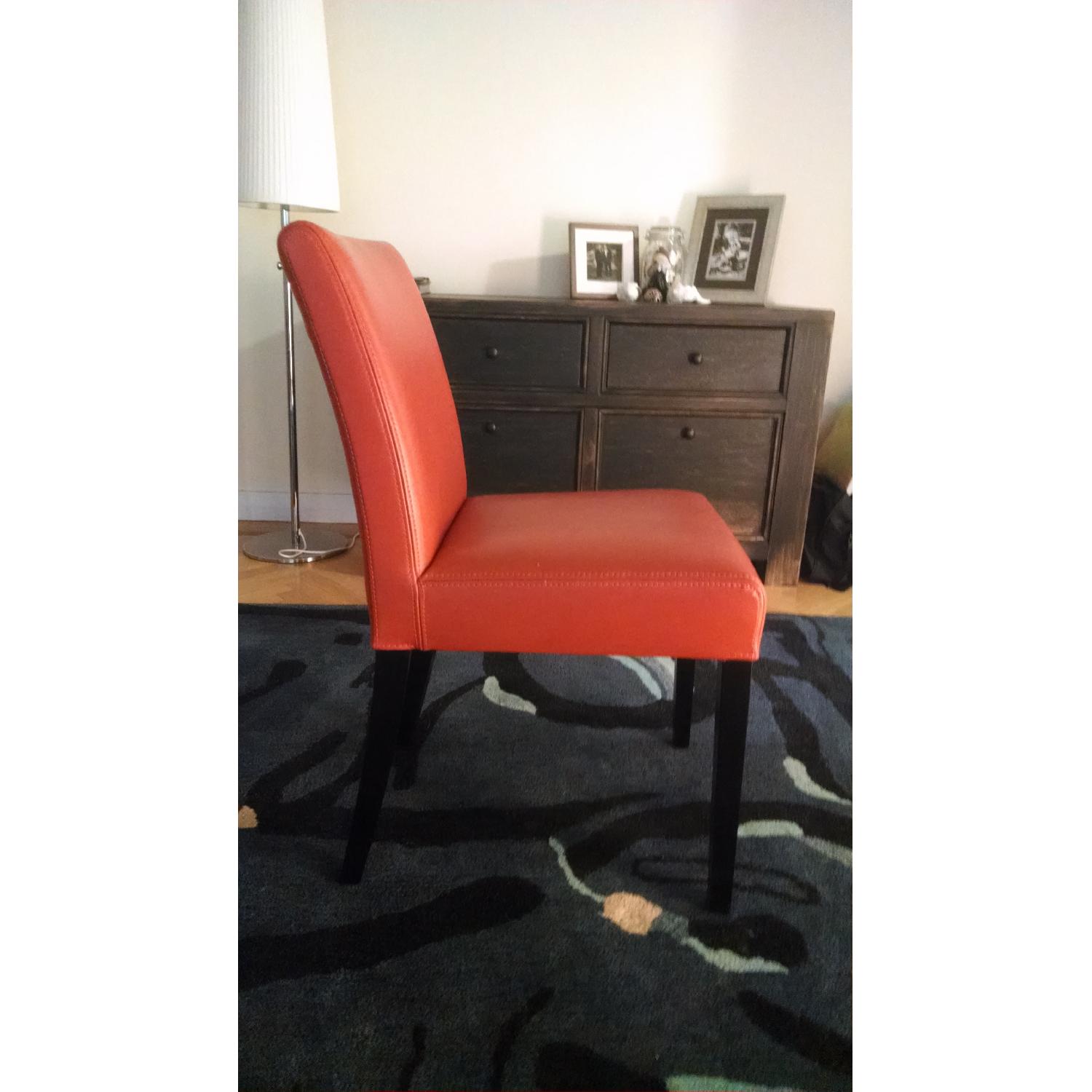 Crate & Barrel Lowe Persimmon Side Chairs - Set of 4 - image-2