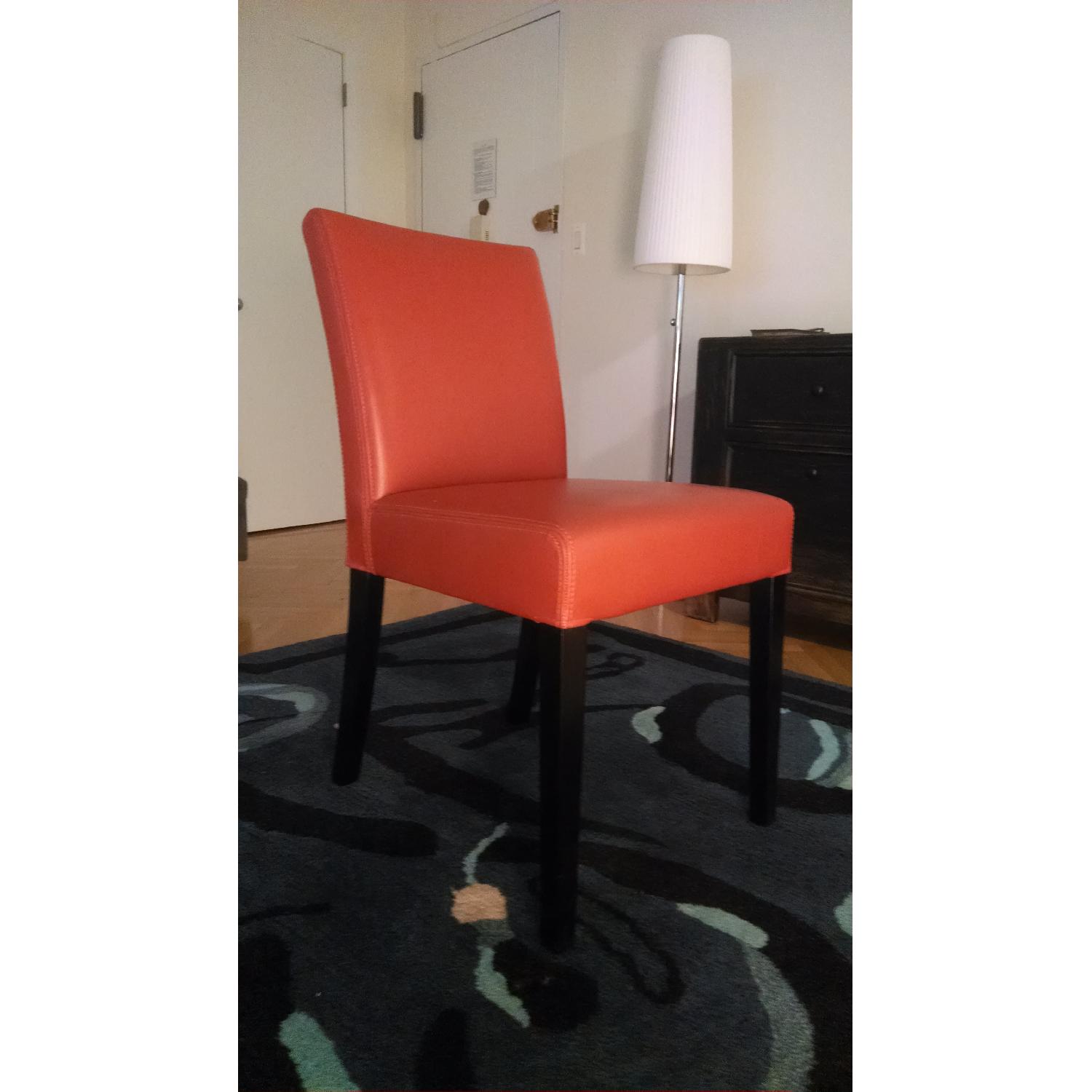 Crate & Barrel Lowe Persimmon Side Chairs - Set of 4 - image-4