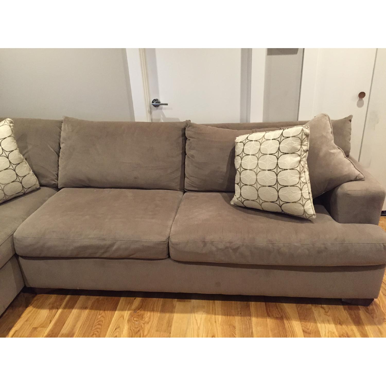 Raymour & Flanigan Sectional Sofa and Pillows - image-2