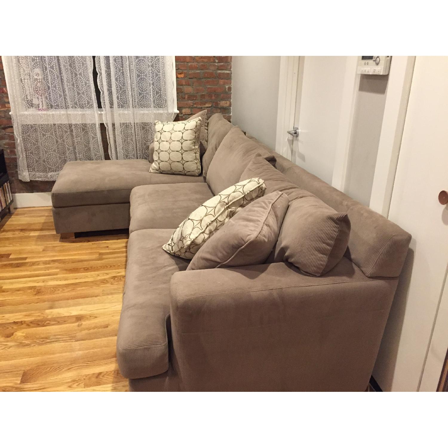 Raymour & Flanigan Sectional Sofa and Pillows - image-4