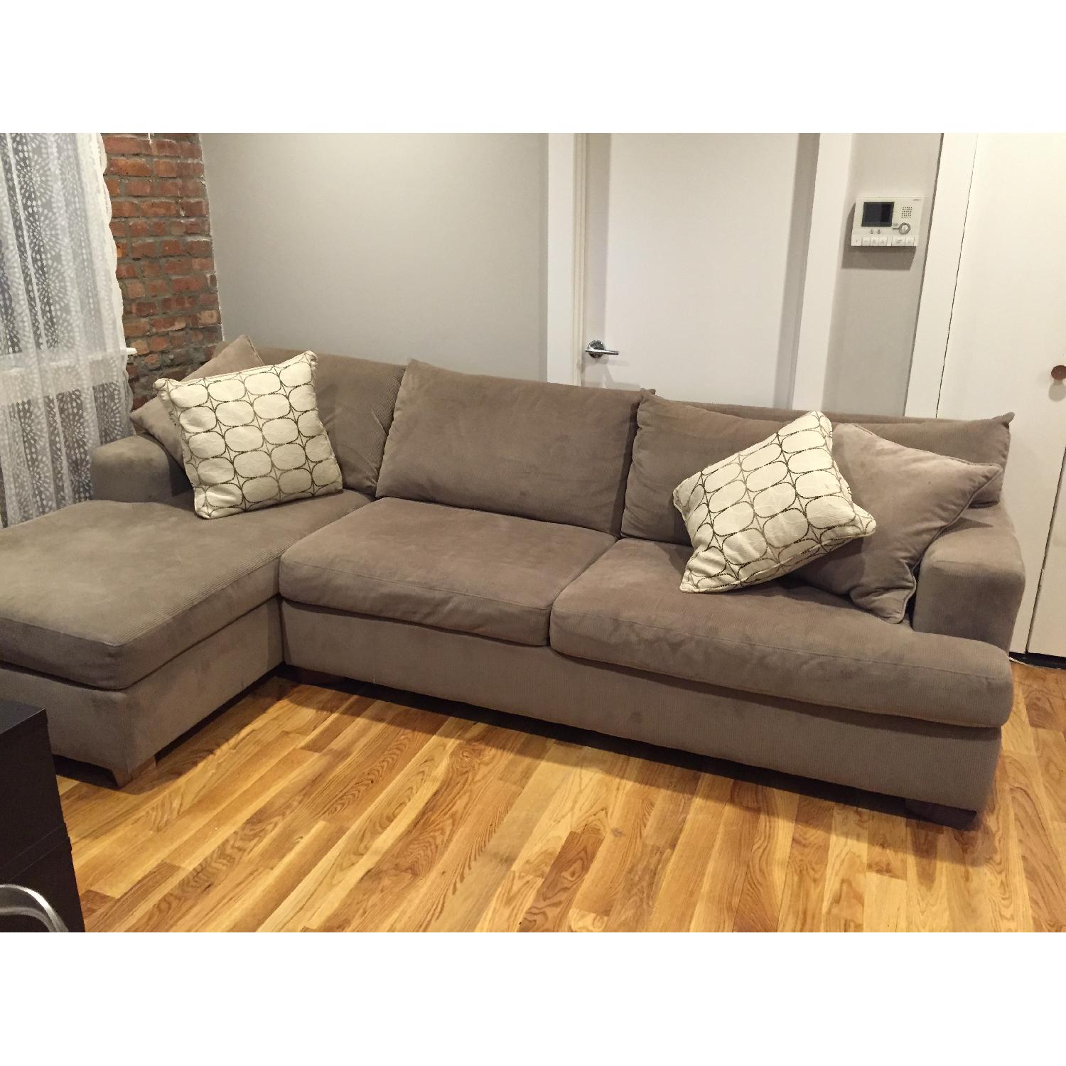 Raymour & Flanigan Sectional Sofa and Pillows - image-5