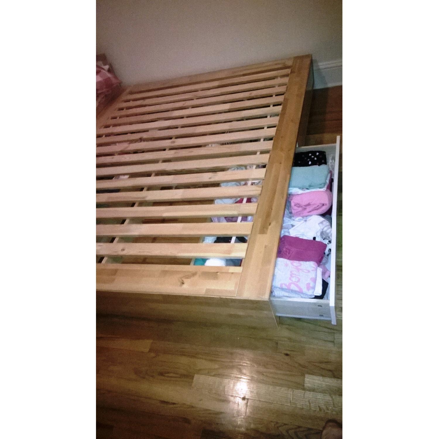 Ikea Wooden Queen Size Bed Frame - image-3