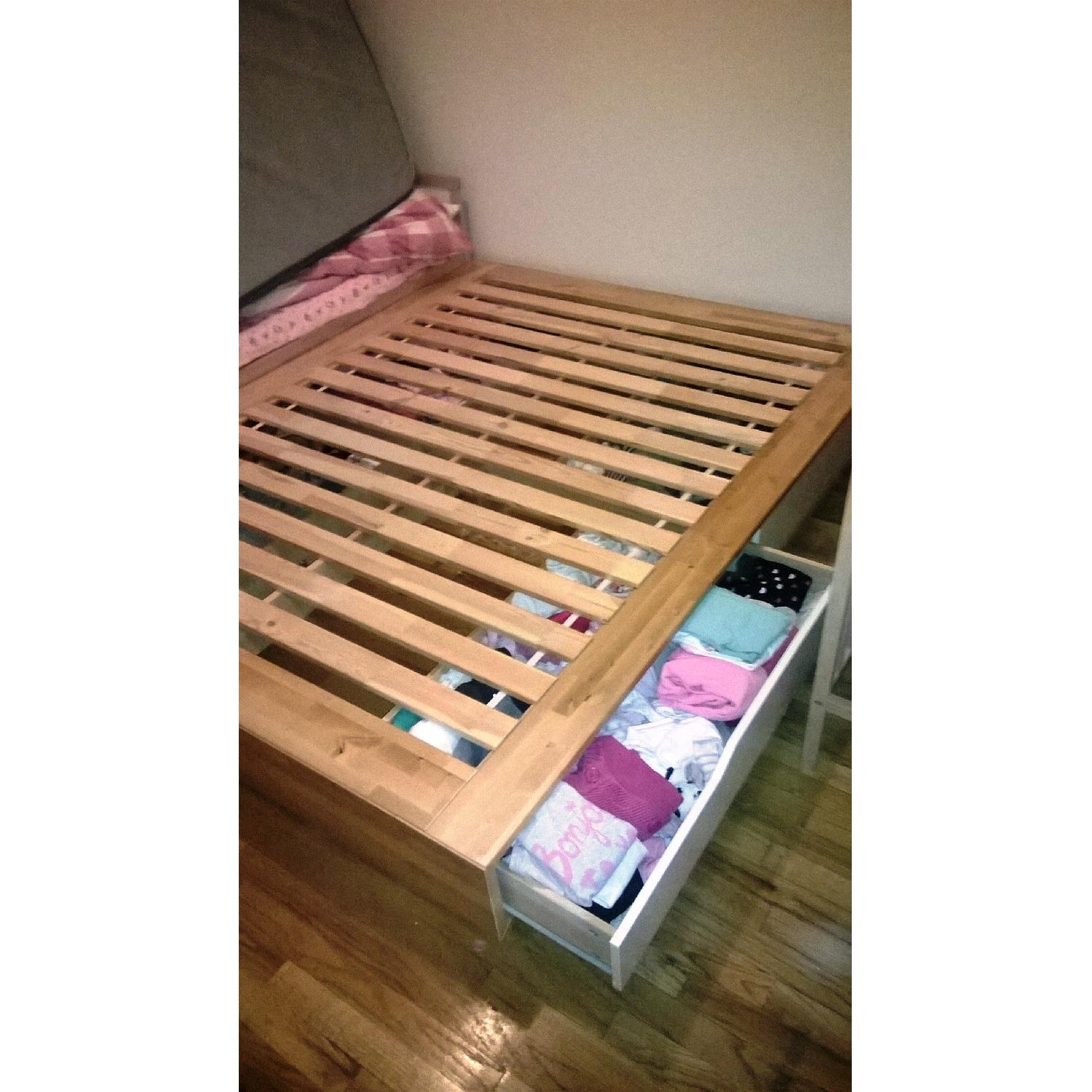 Ikea Wooden Queen Size Bed Frame - image-4