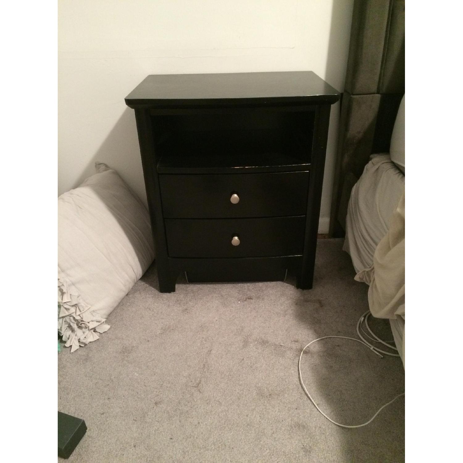 Bob's Furniture Black Nightstand - image-1